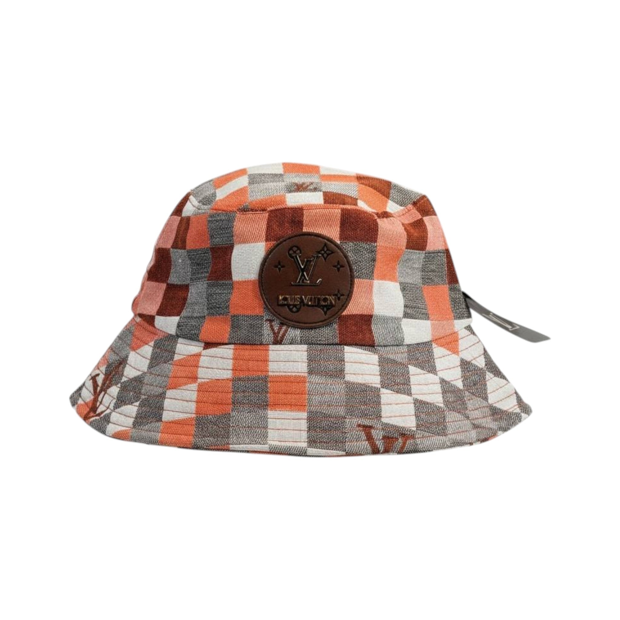 🧡 Louis Vuitton Checkered Bucket Hat | Adjustable Strap Outdoor Style 🎩 - MASTERPIECE