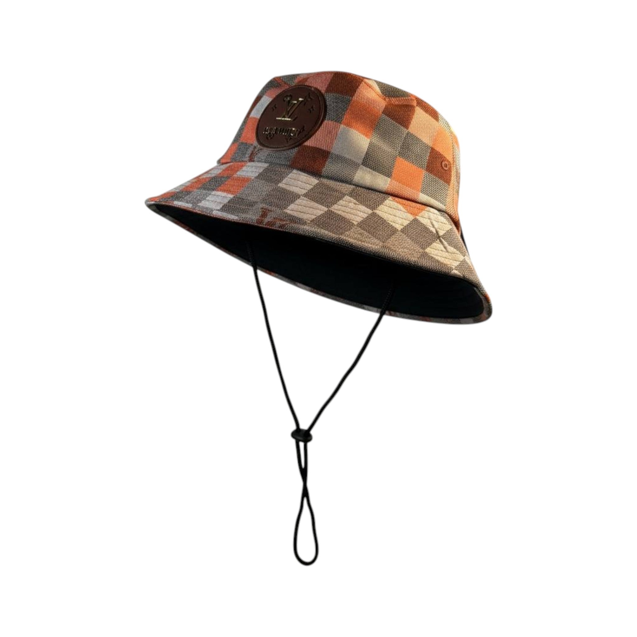 🧡 Louis Vuitton Checkered Bucket Hat | Adjustable Strap Outdoor Style 🎩 - MASTERPIECE