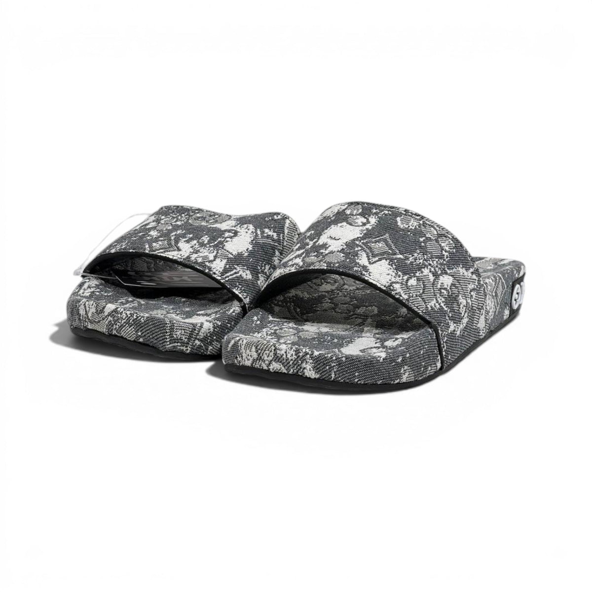 Louis Vuitton Grey Monogram Slide Sandals – Luxury Designer Casual Slippers ✨🩶 - MASTERPIECE