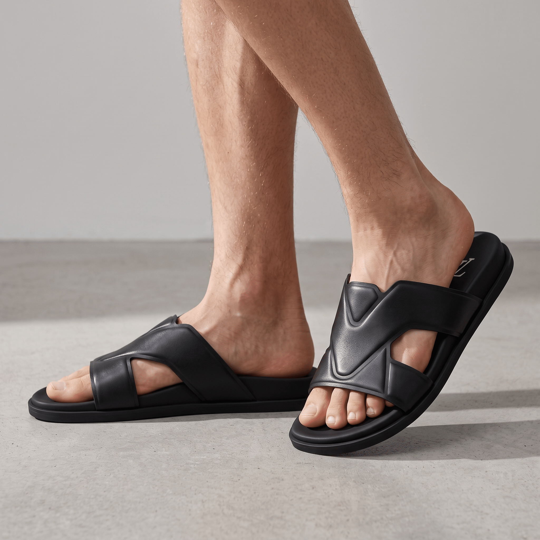 Louis Vuitton LV Horizon Comfort Slides – Matte Black - MASTERPIECE