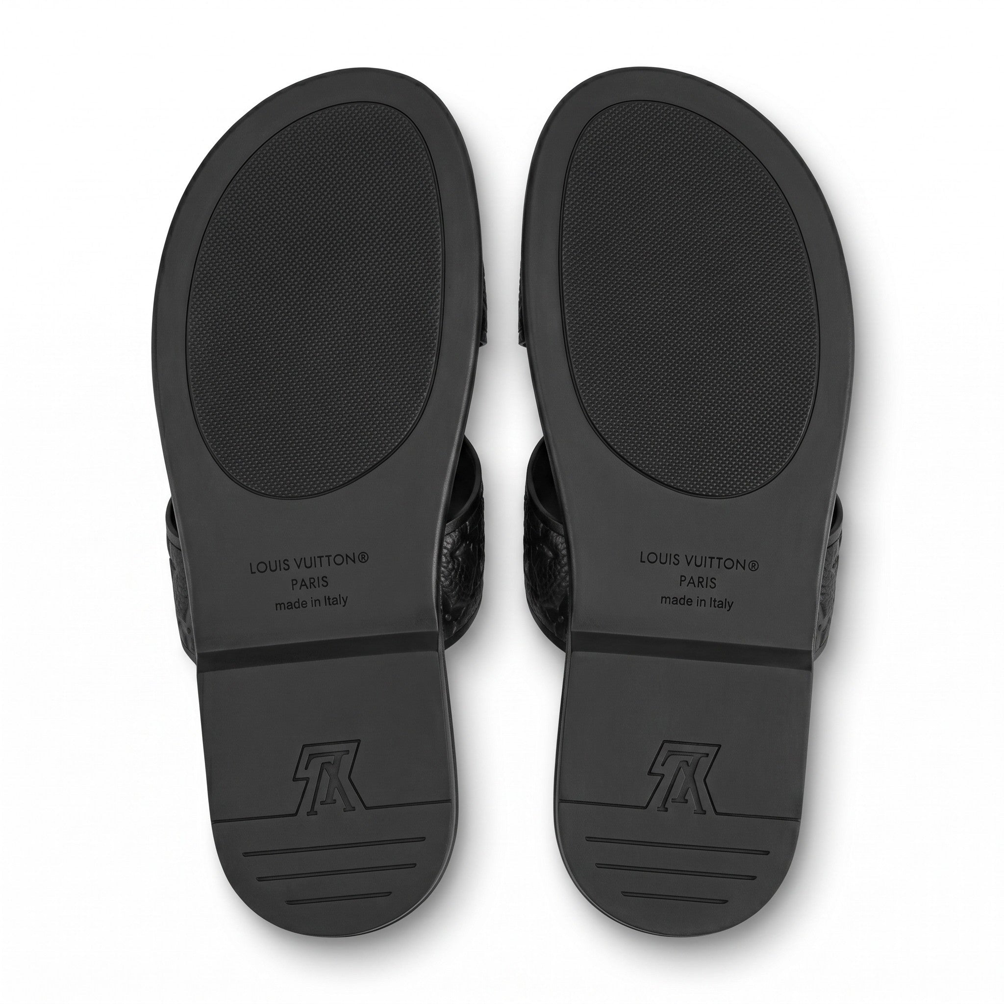 Louis Vuitton LV Monogram Buckle Leather Sandals – Black - MASTERPIECE