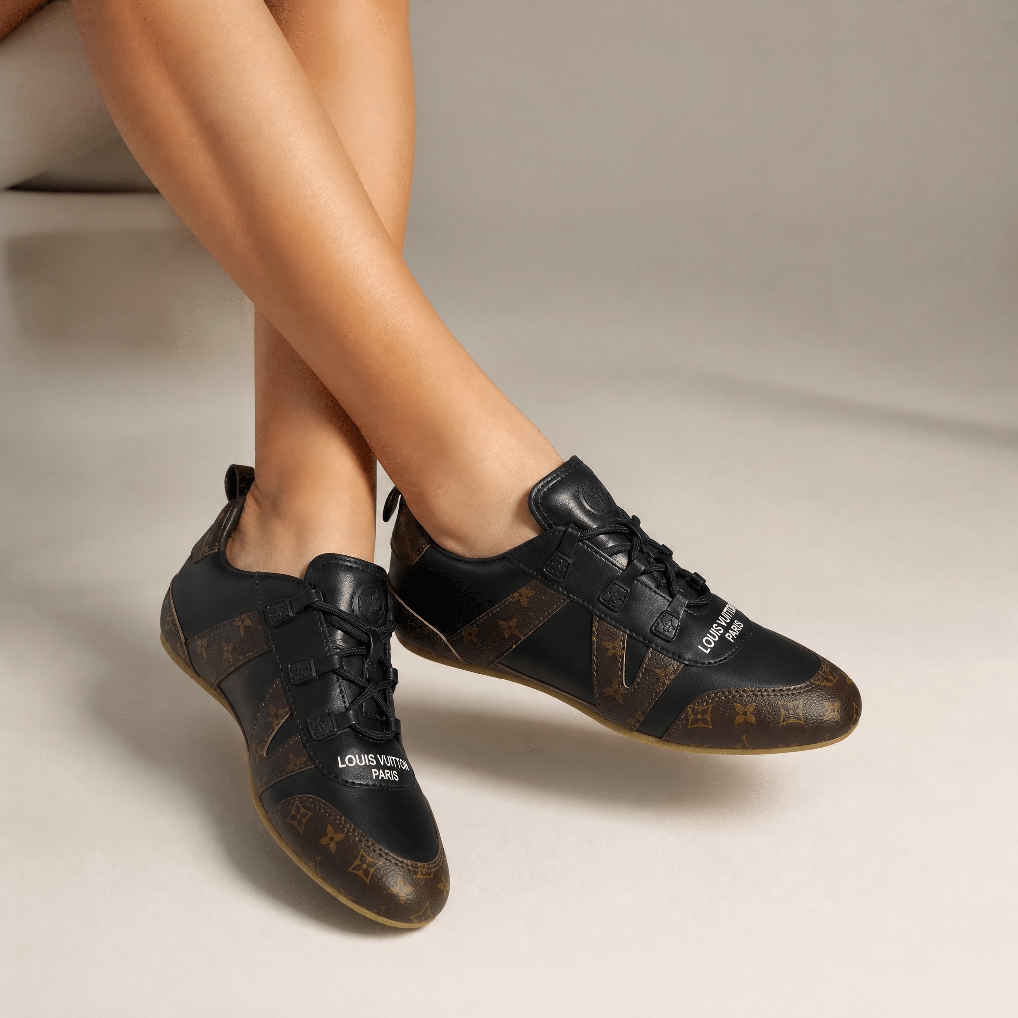Louis Vuitton Monogram Black Retro Sneakers 🖤✨ - MASTERPIECE