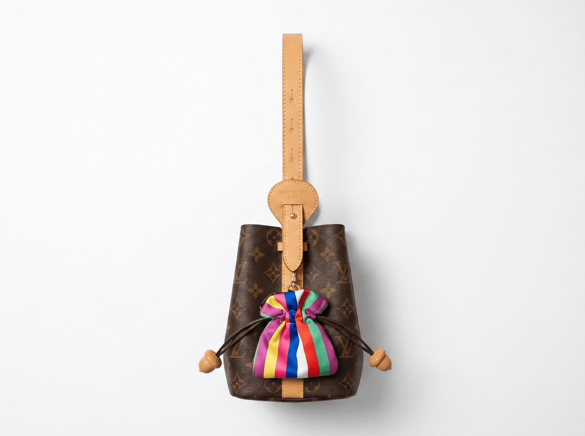 👜 Louis Vuitton Monogram Bucket Bag with Silk Bow Charm - MASTERPIECE