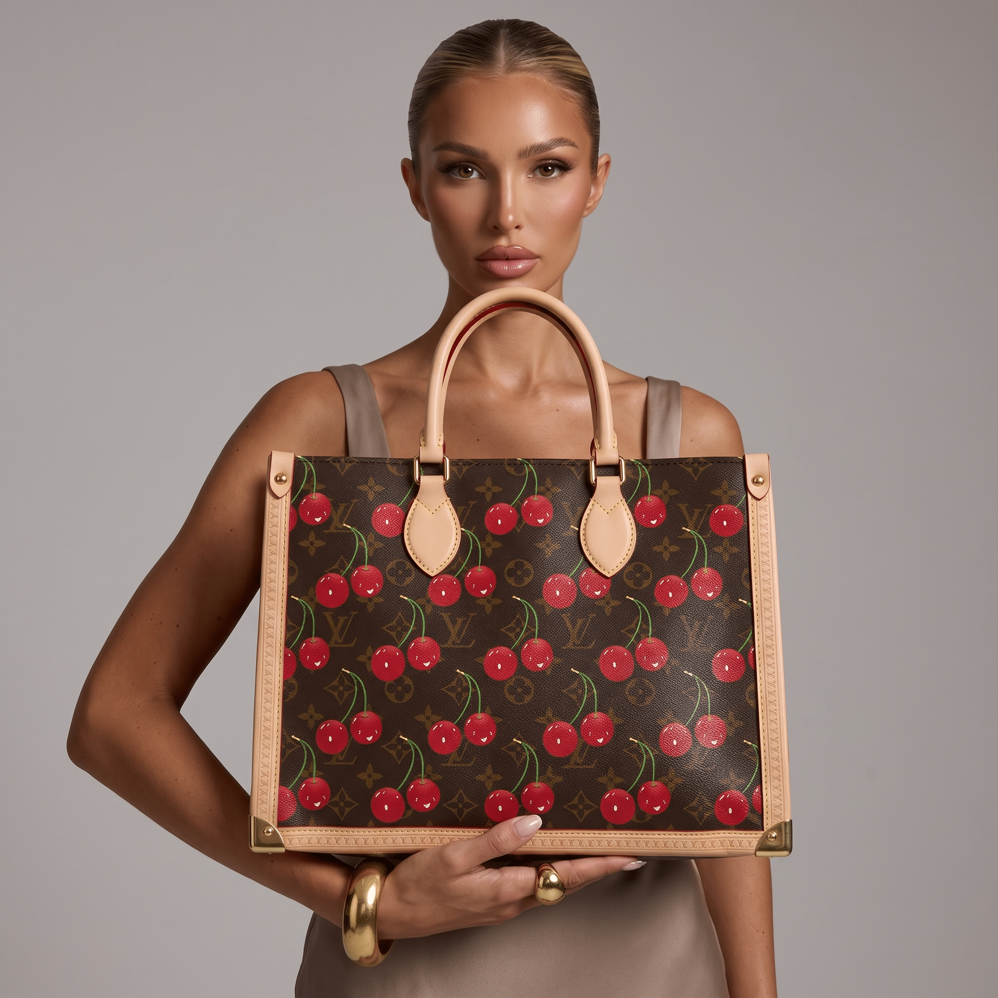 Louis Vuitton Monogram Cherry Tote Bag – Brown🍒 - MASTERPIECE