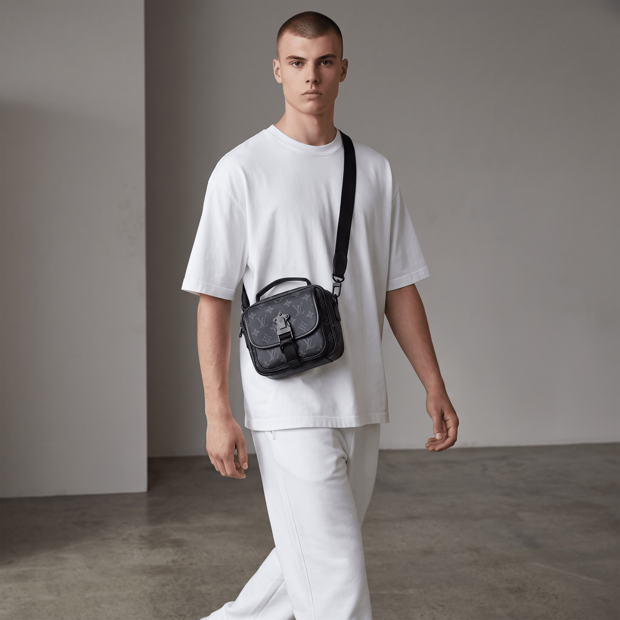 🖤 Louis Vuitton Monogram Eclipse Utility Crossbody Bag – Black - MASTERPIECE