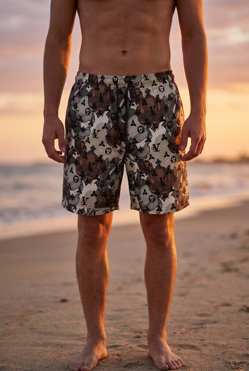 Louis Vuitton Monogram Floral Swim Shorts 🌊🌺🖤 - MASTERPIECE