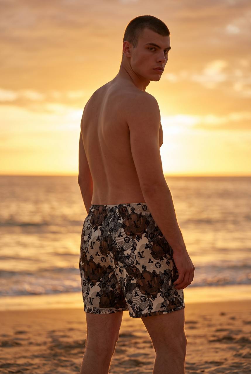 Louis Vuitton Monogram Floral Swim Shorts 🌊🌺🖤 - MASTERPIECE