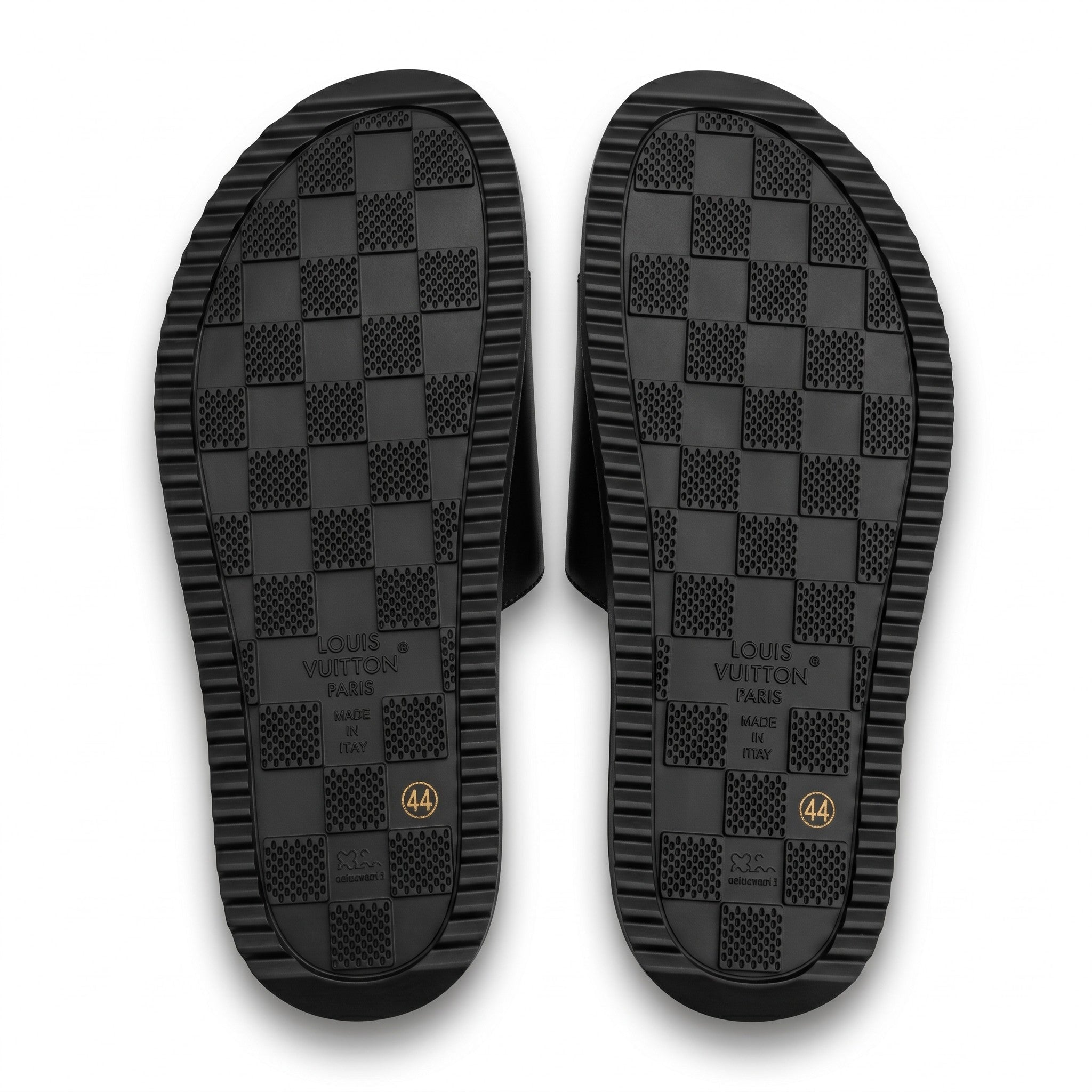 Louis Vuitton Monogram Flower Black Slides - MASTERPIECE