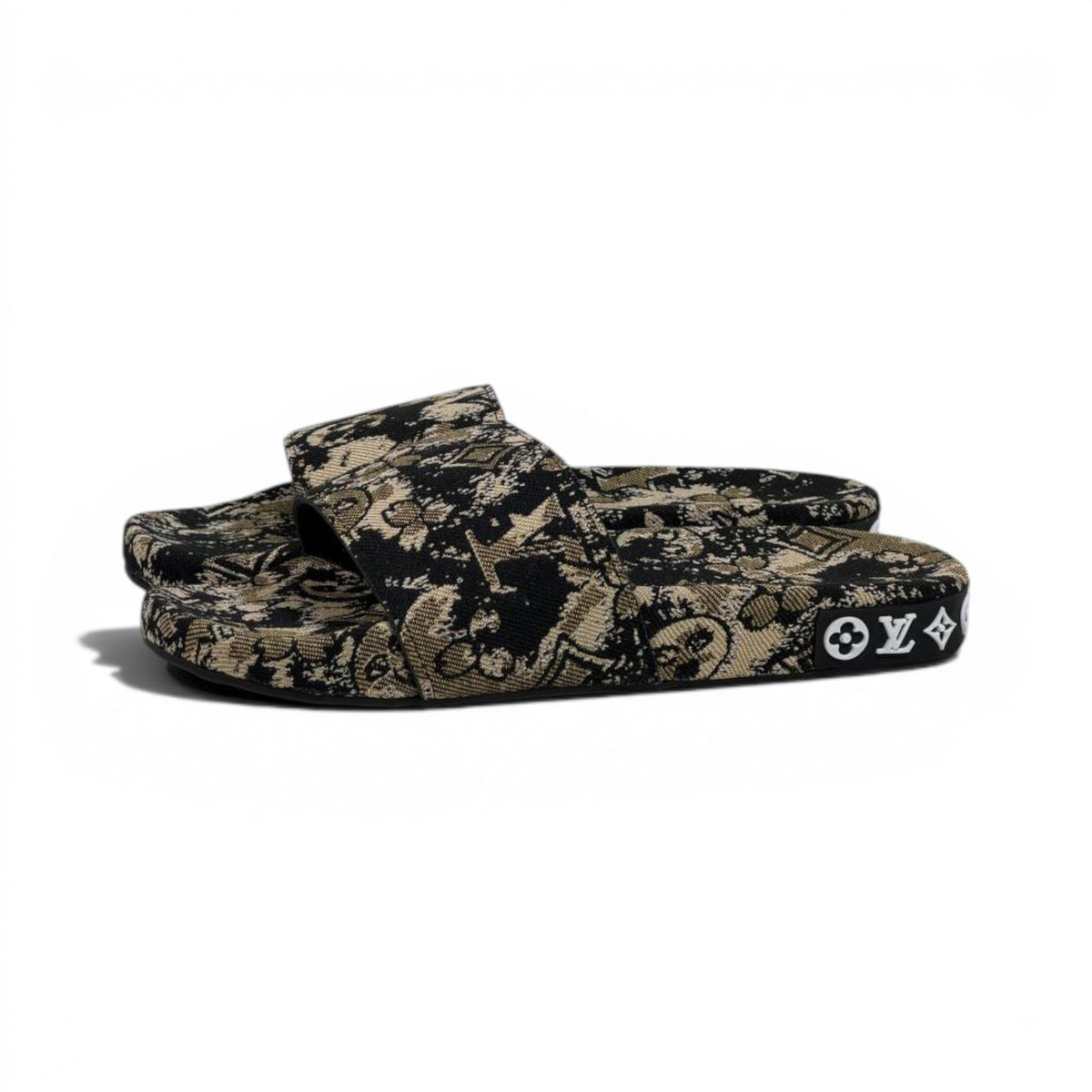 Louis Vuitton Monogram Inspired Slide Sandals – Luxury Designer Comfort Slippers ✨🖤 - MASTERPIECE