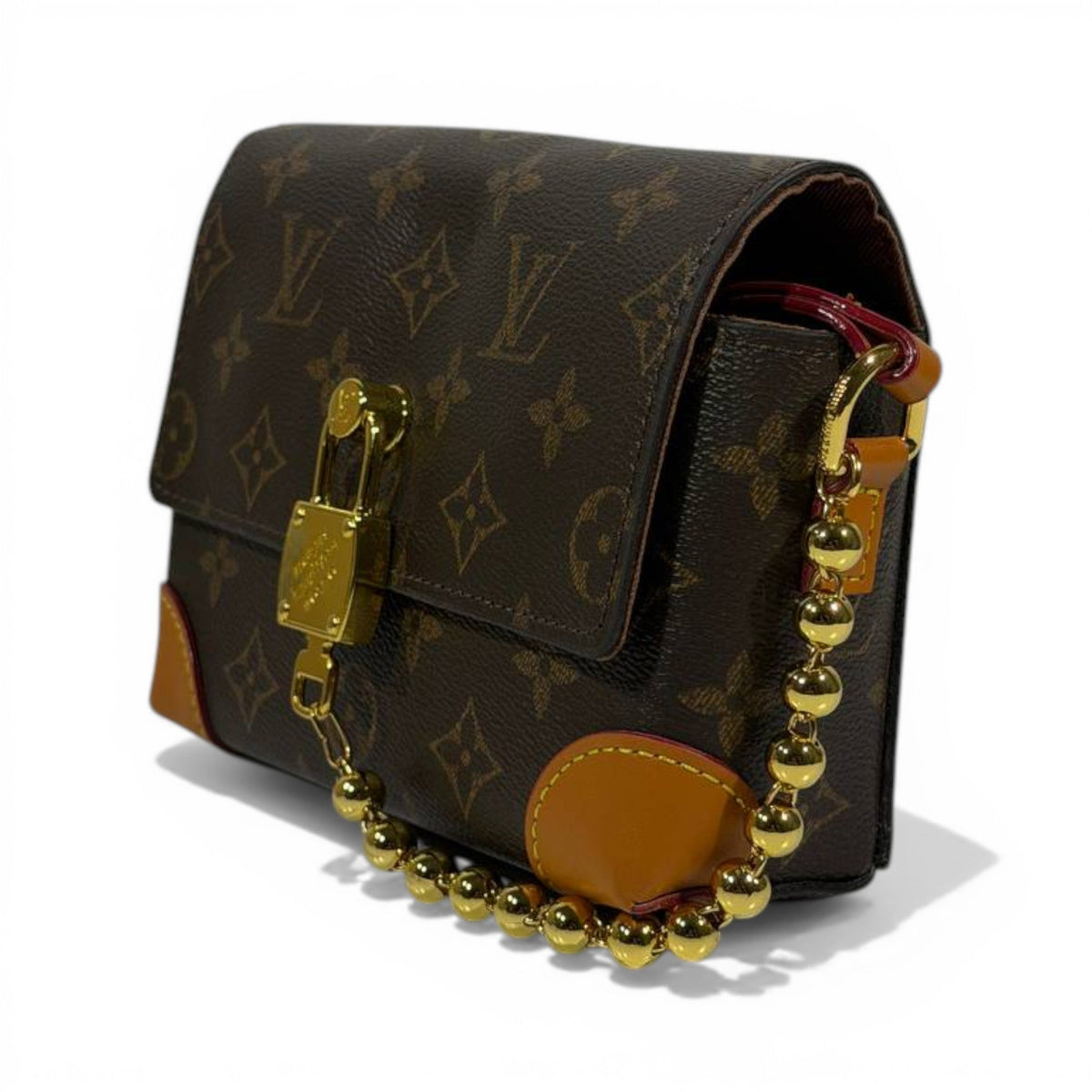 Louis Vuitton Monogram Lock Chain Crossbody Mini Bag ✨👜👑 - MASTERPIECE