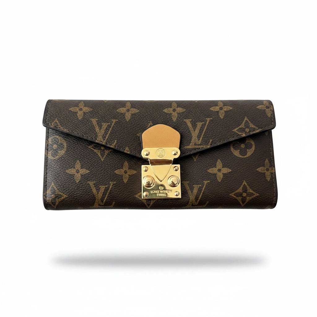 Louis Vuitton Monogram Lock Wallet – Elegant Luxury Statement ✨🤎 - MASTERPIECE