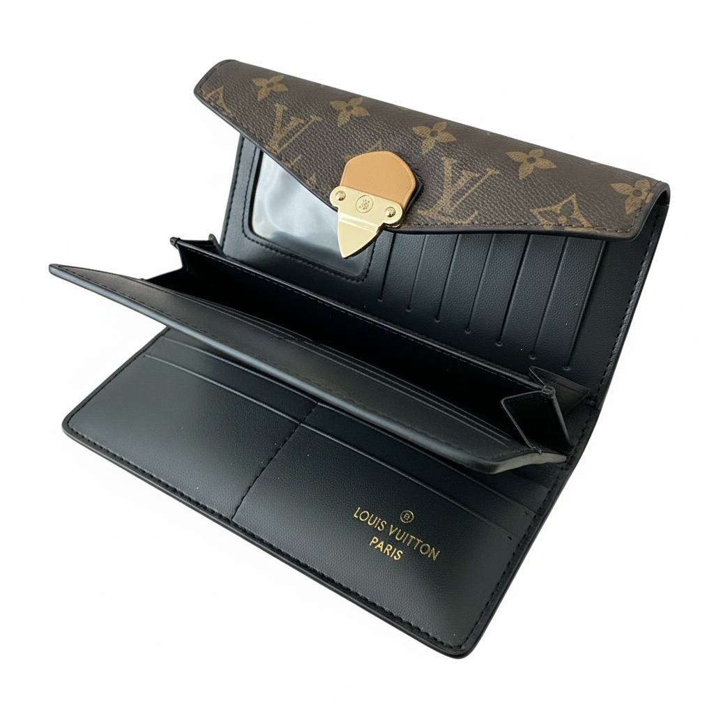 Louis Vuitton Monogram Lock Wallet – Elegant Luxury Statement ✨🤎 - MASTERPIECE