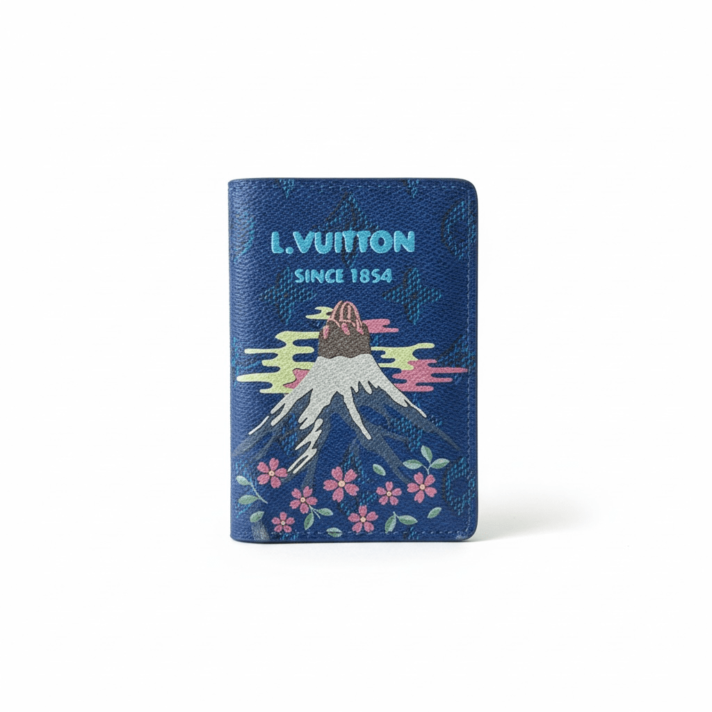 Louis Vuitton Monogram Mount Fuji Card Holder – Blue 🌸🏔️✨ - MASTERPIECE