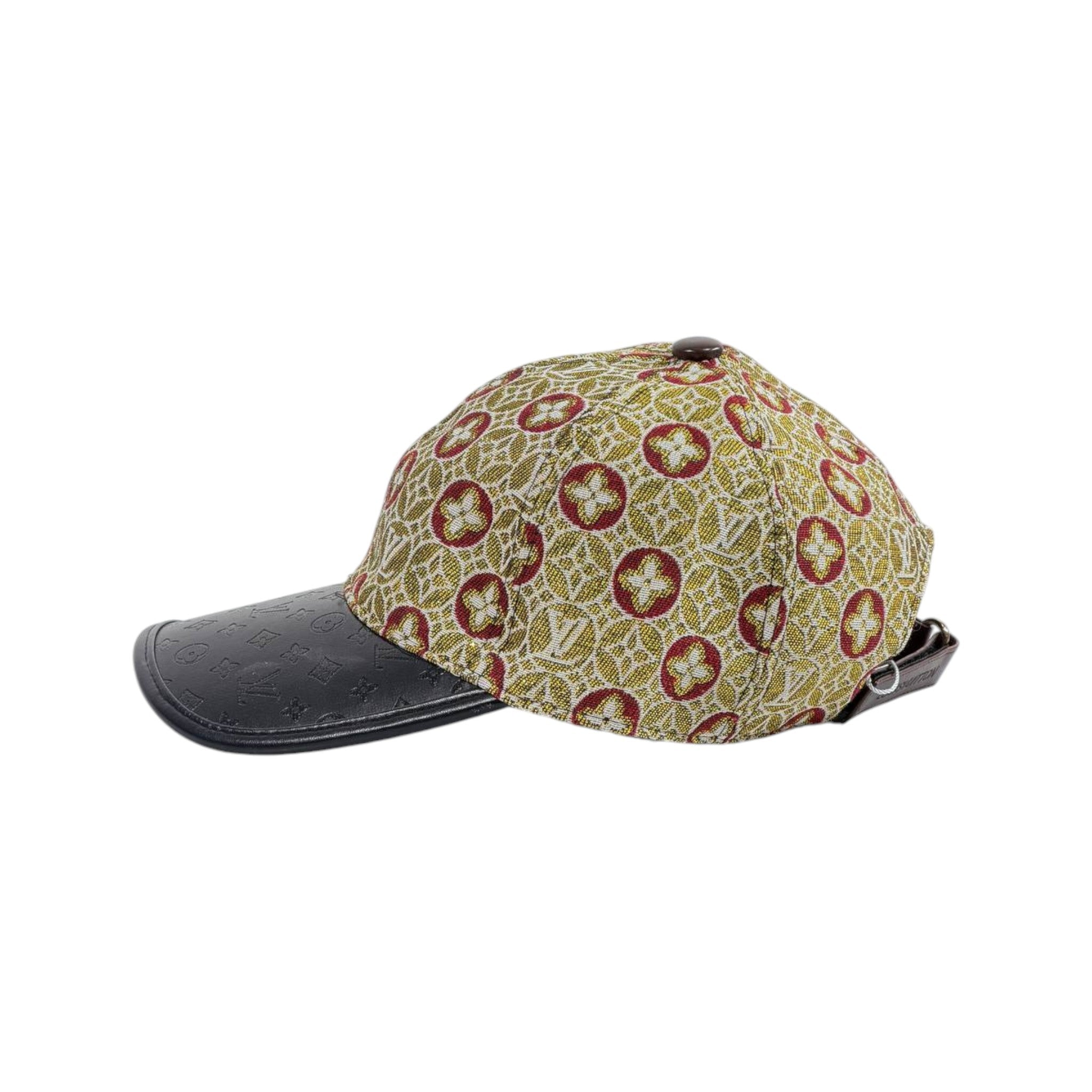 Louis Vuitton Monogram Pattern Cap with Leather Brim – Luxury Statement 🧢✨ - MASTERPIECE
