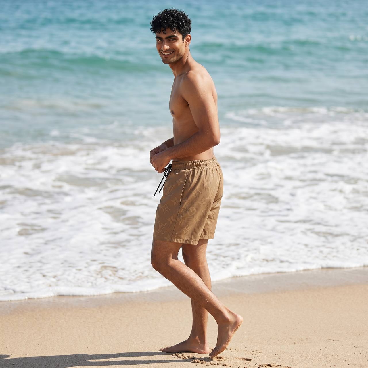 Louis Vuitton Monogram Sand Beach Swim Shorts 🌴☀️ - MASTERPIECE