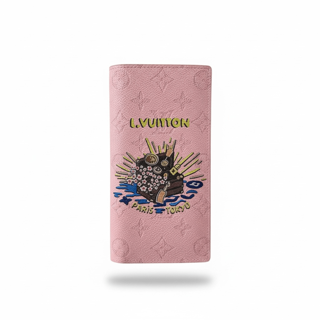 Louis Vuitton Monogram Travel Illustration Long Wallet – Pink 🌸✨ - MASTERPIECE