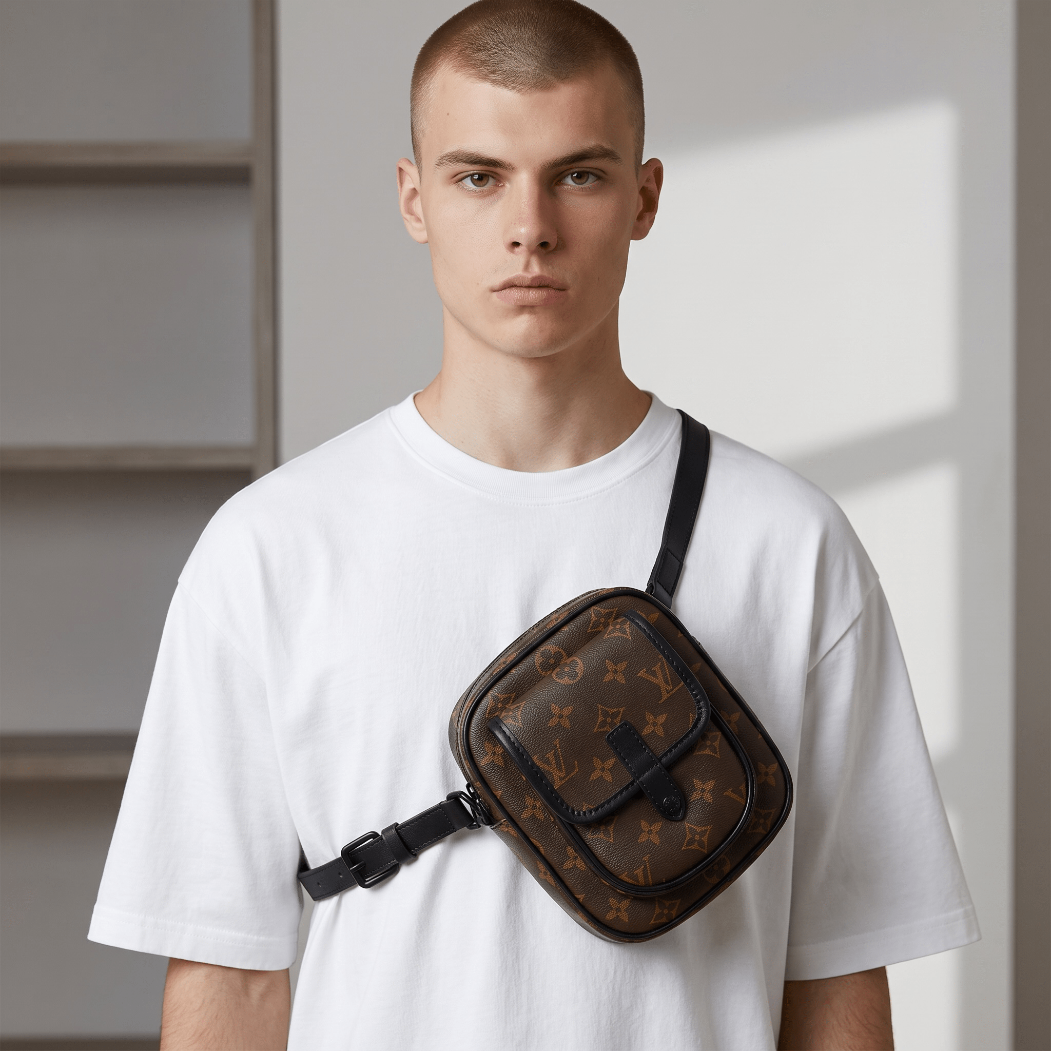 🤎 Louis Vuitton Monogram Vertical Crossbody Bag – Brown - MASTERPIECE