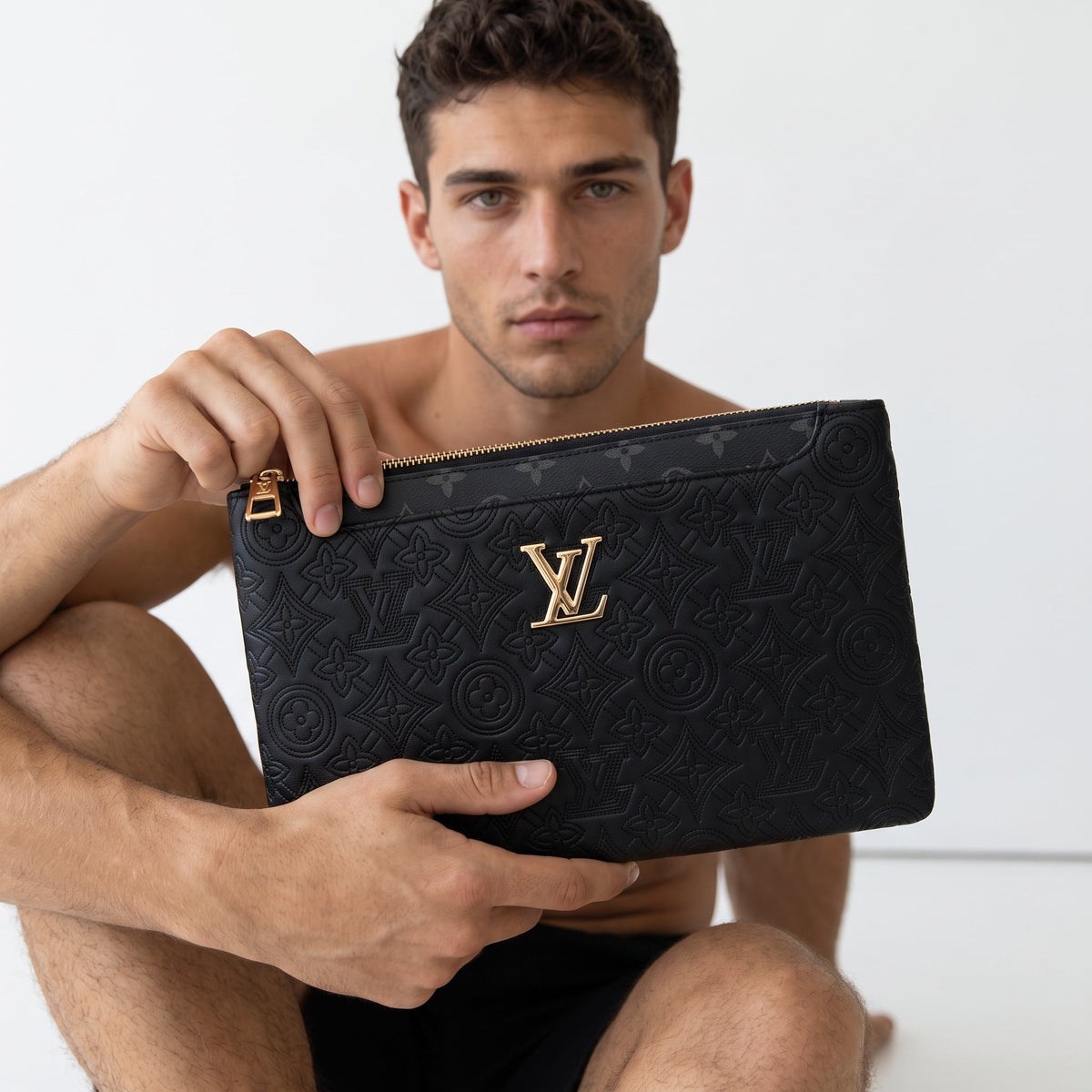 Louis Vuitton Monogram Zip Pouch – Black 🖤✨ - MASTERPIECE