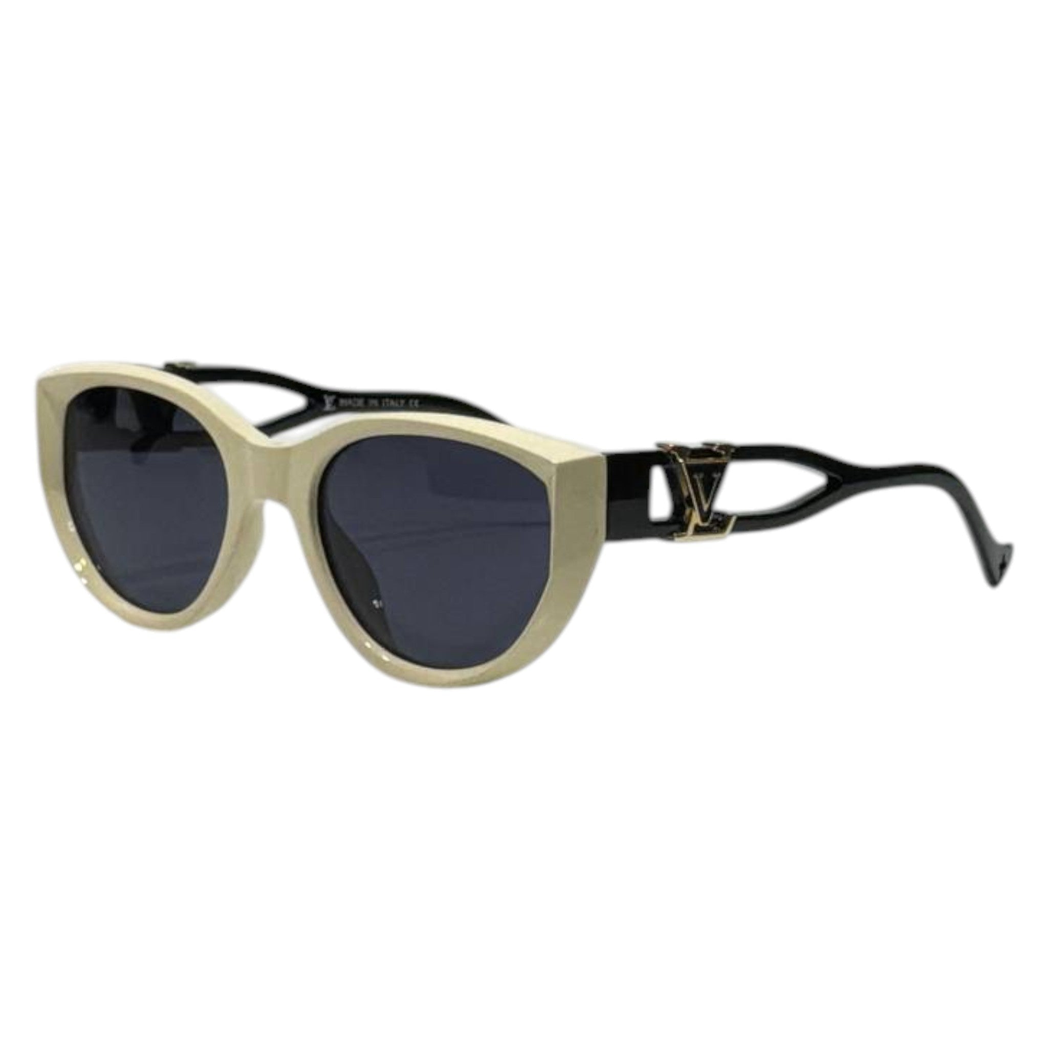 Louis Vuitton Oversized Cat-Eye Sunglasses – Ivory & Black Luxury Frame - MASTERPIECE