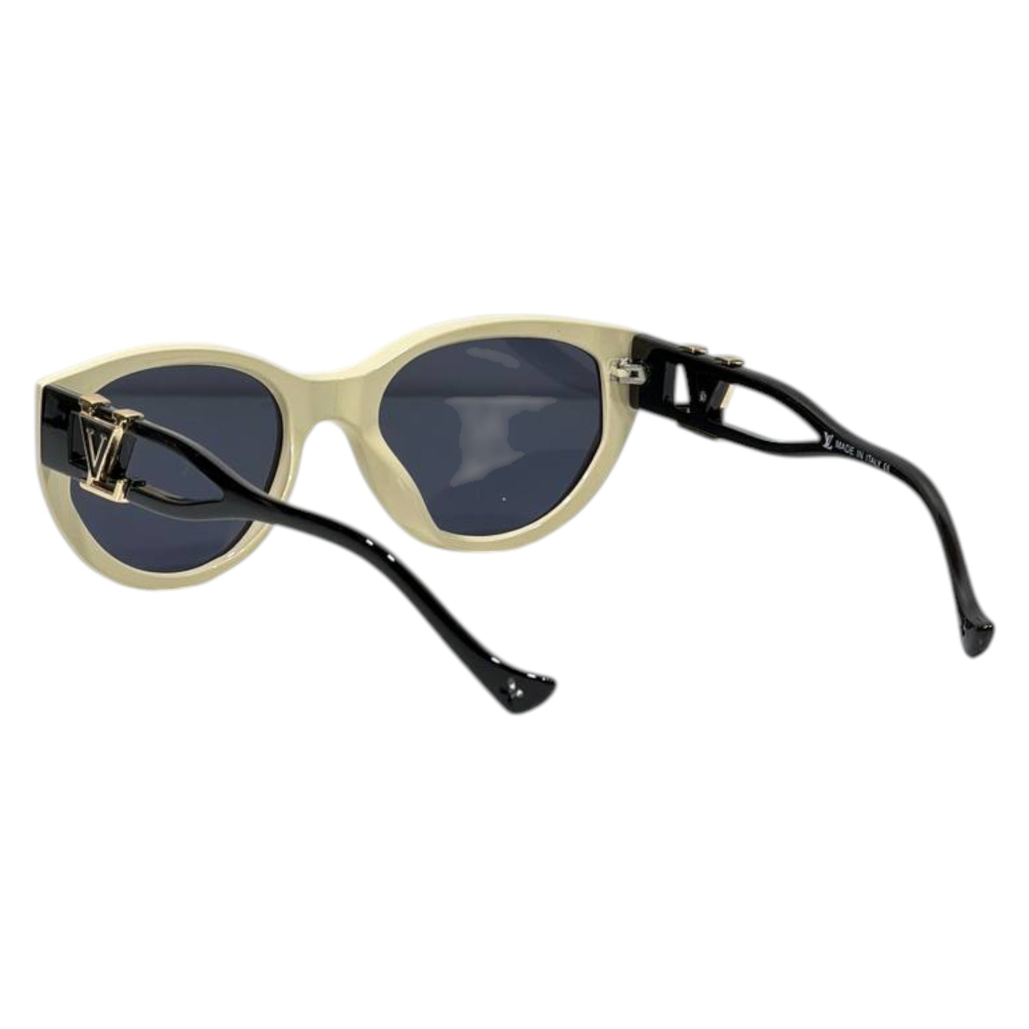 Louis Vuitton Oversized Cat-Eye Sunglasses – Ivory & Black Luxury Frame - MASTERPIECE