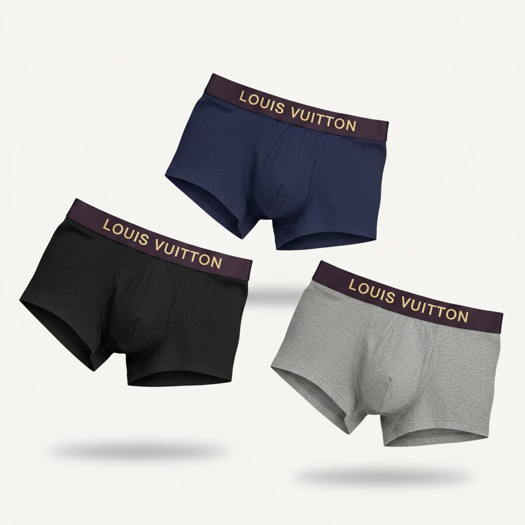 Louis Vuitton Premium Boxer Briefs 3 - Pack – Luxury Essentials Collection 🩲✨ - MASTERPIECE