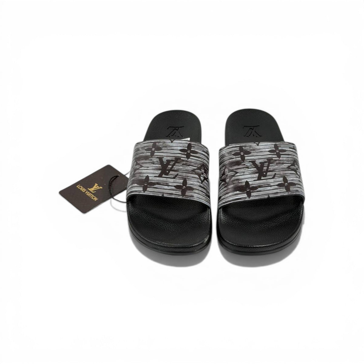 🖤 Louis Vuitton Slides – Grey Monogram Brush Edition 🎨🔥 - MASTERPIECE
