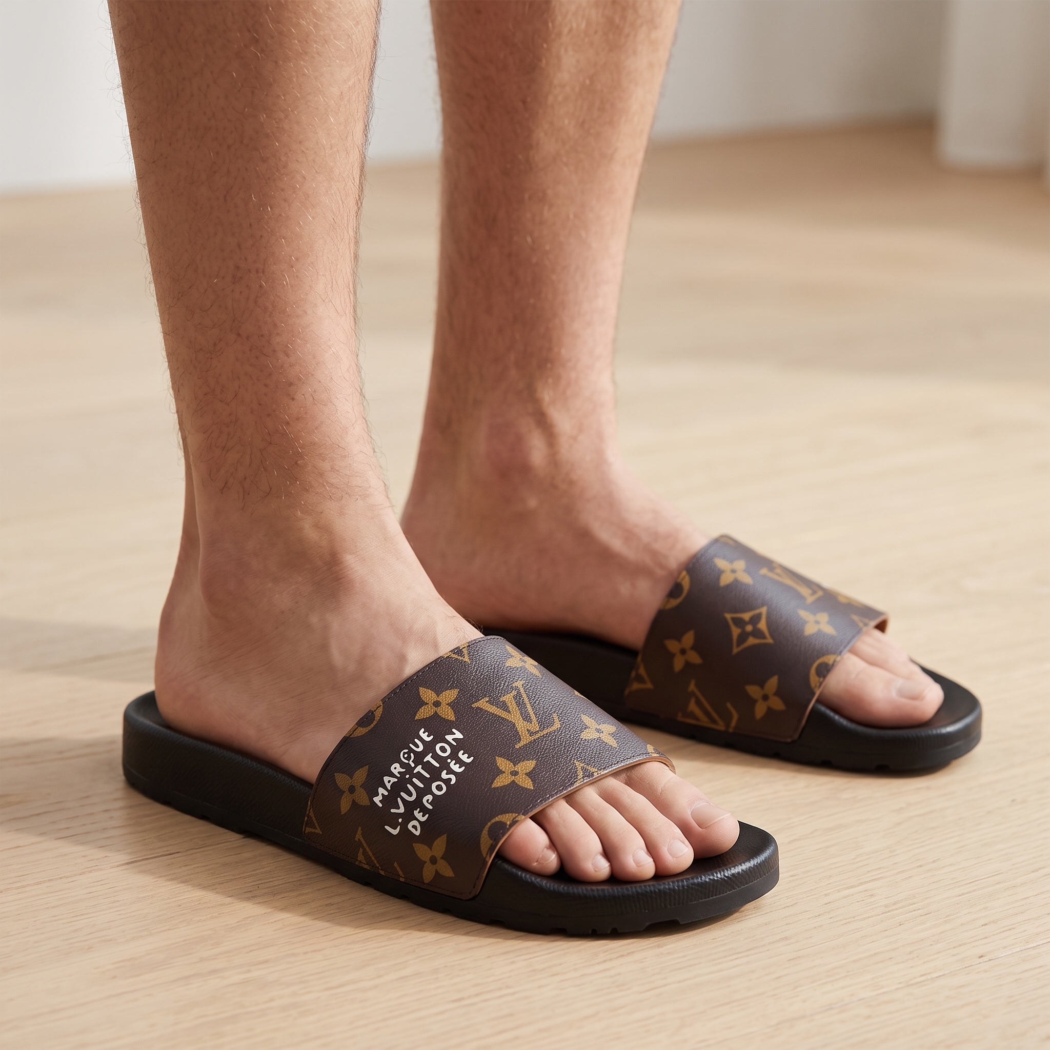Louis Vuitton Slides – Monogram Brown 🩴✨ - MASTERPIECE
