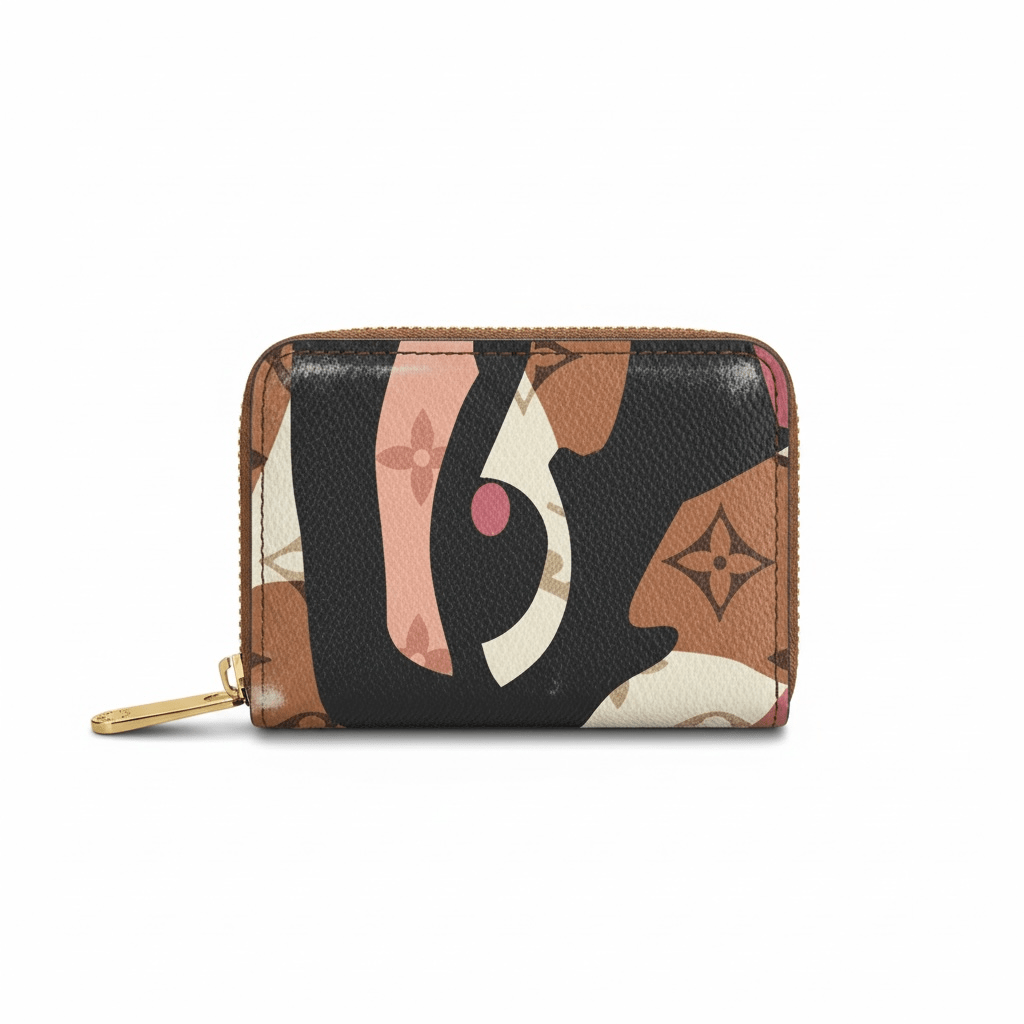 Louis Vuitton Style Monogram Zip Card Holder Wallet 🟤✨ - MASTERPIECE