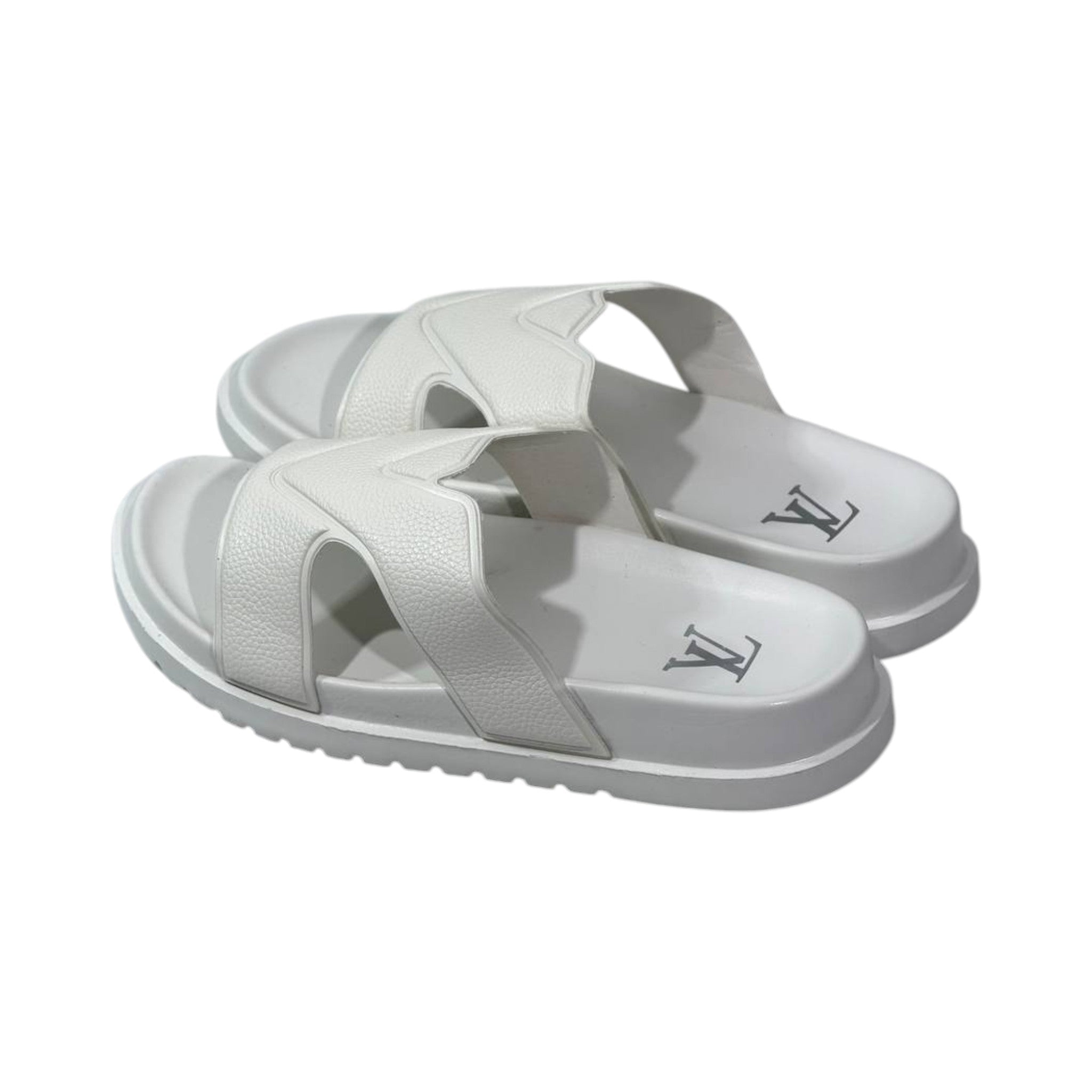 🤍 Louis Vuitton Waterfront H Slides – Pure White Luxury Edition - MASTERPIECE