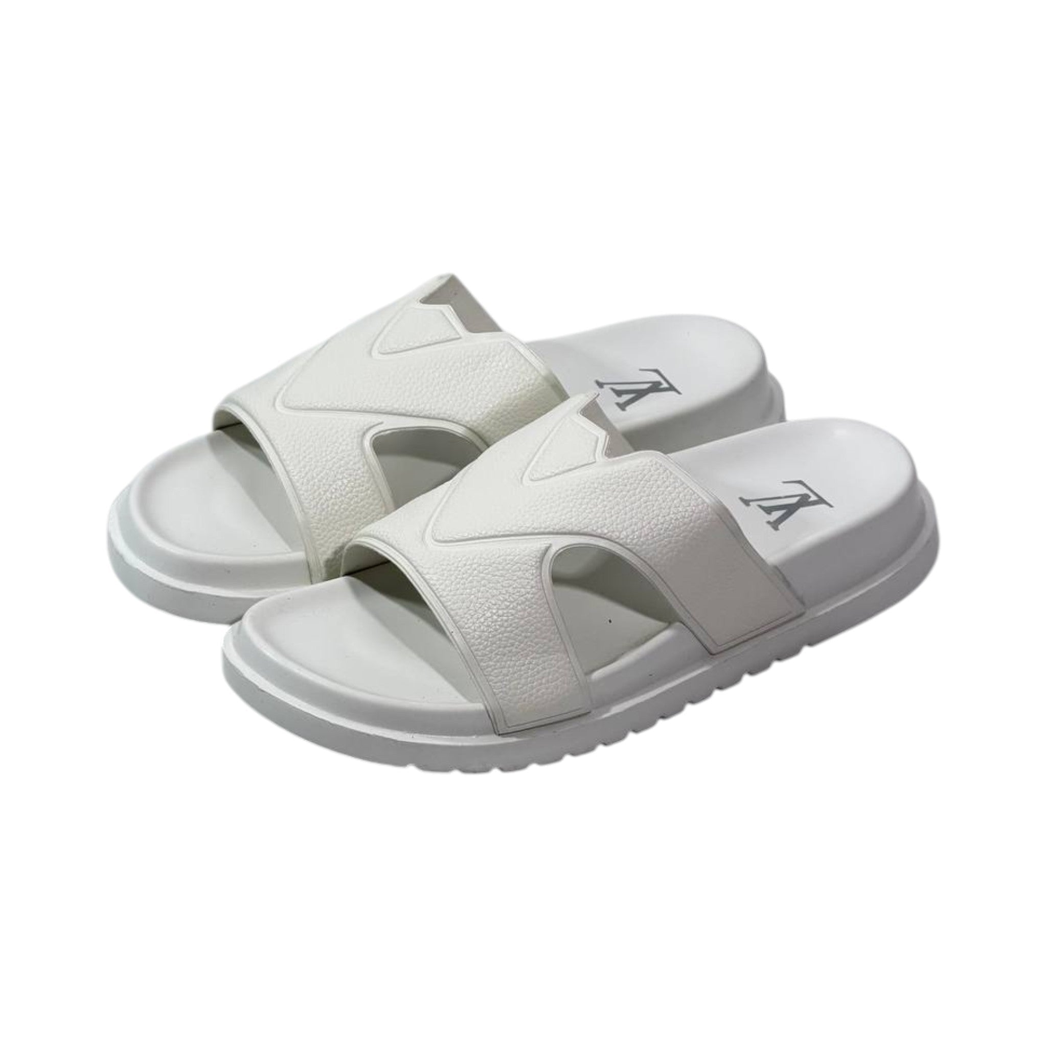 🤍 Louis Vuitton Waterfront H Slides – Pure White Luxury Edition - MASTERPIECE