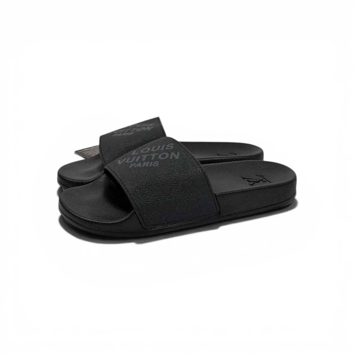 🖤✨ LV Inspired Slides – Black Luxury Minimal Edition - MASTERPIECE