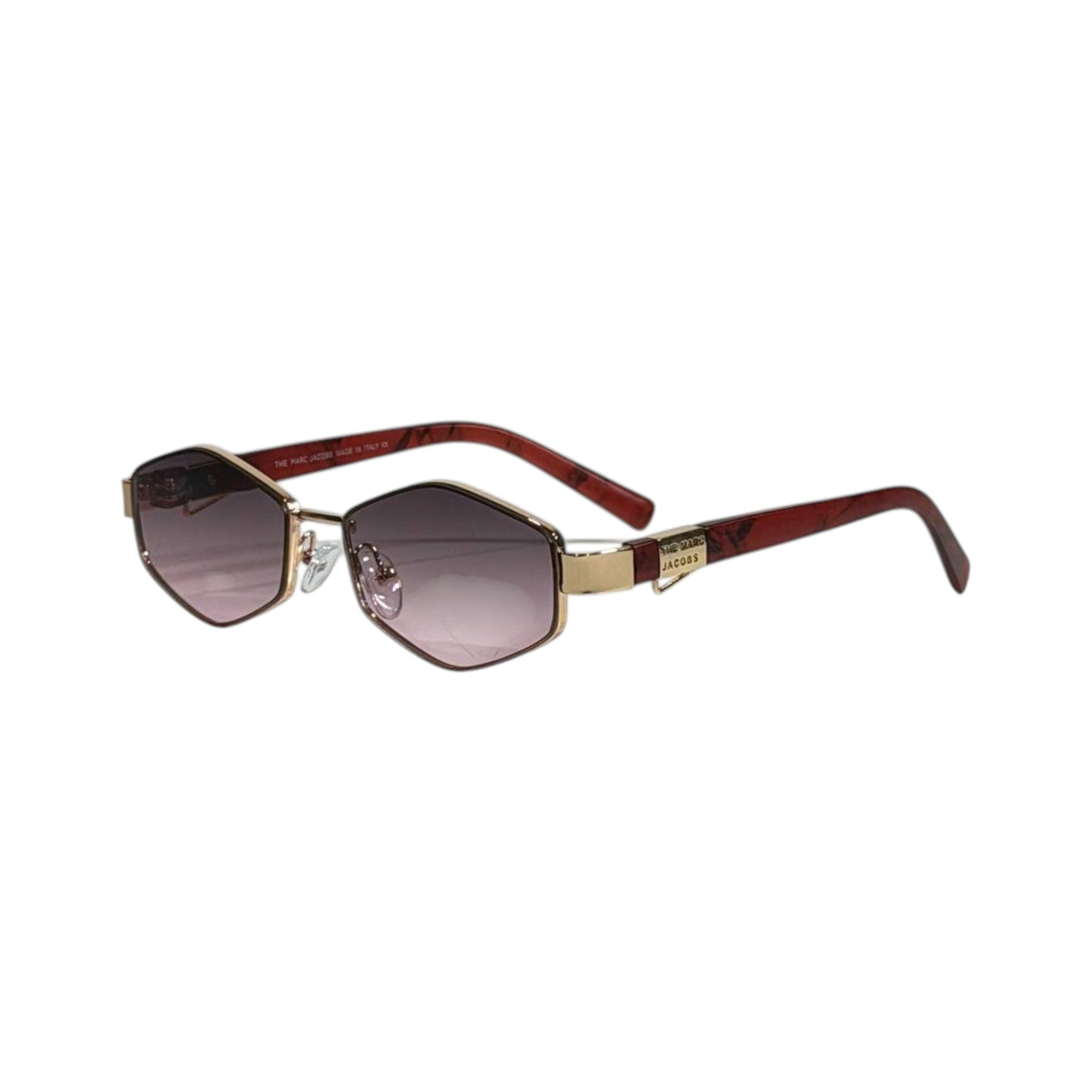 Marc Jacobs Luxe Hexagon Sunglasses 🕶️✨ Gold Burgundy Edition - MASTERPIECE