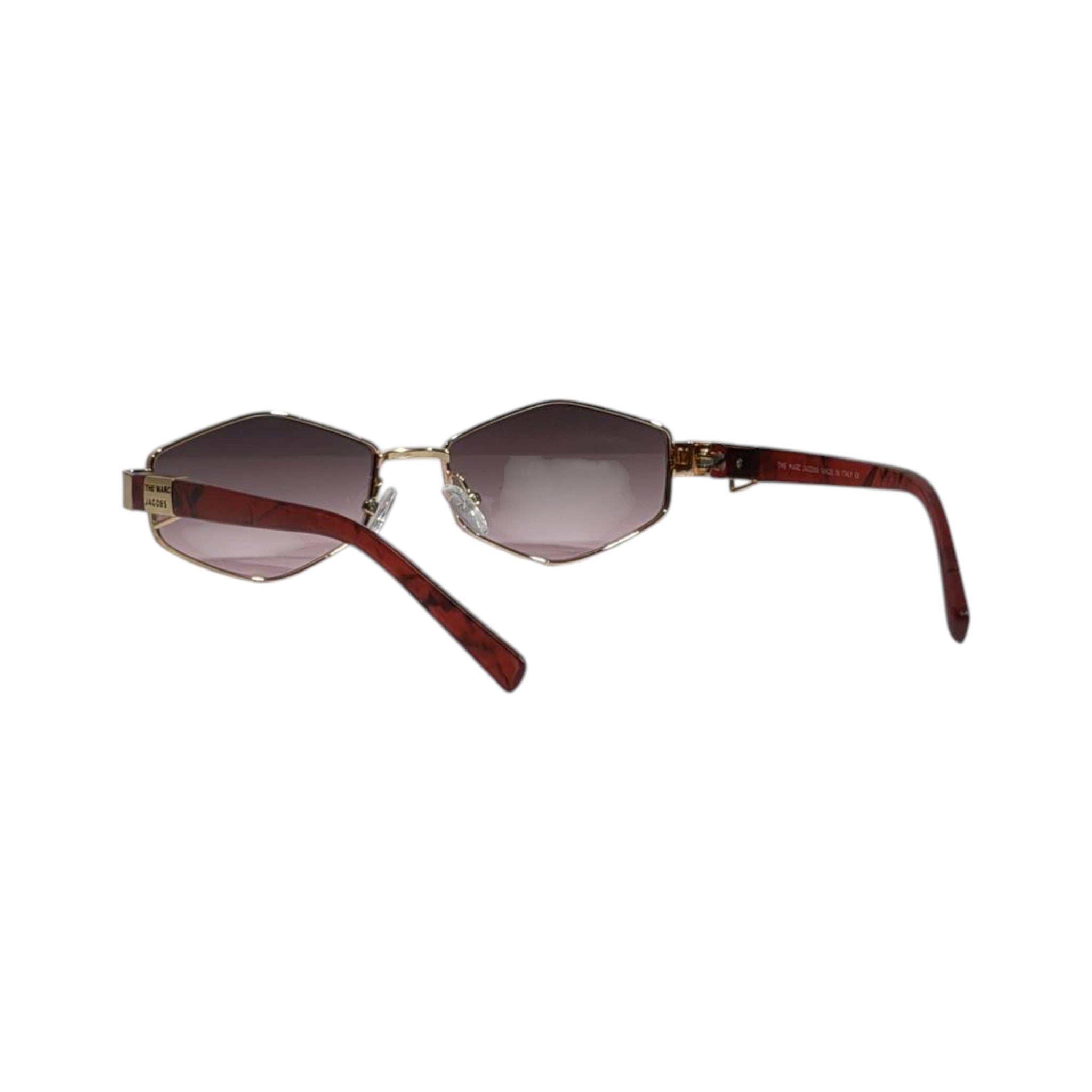 Marc Jacobs Luxe Hexagon Sunglasses 🕶️✨ Gold Burgundy Edition - MASTERPIECE