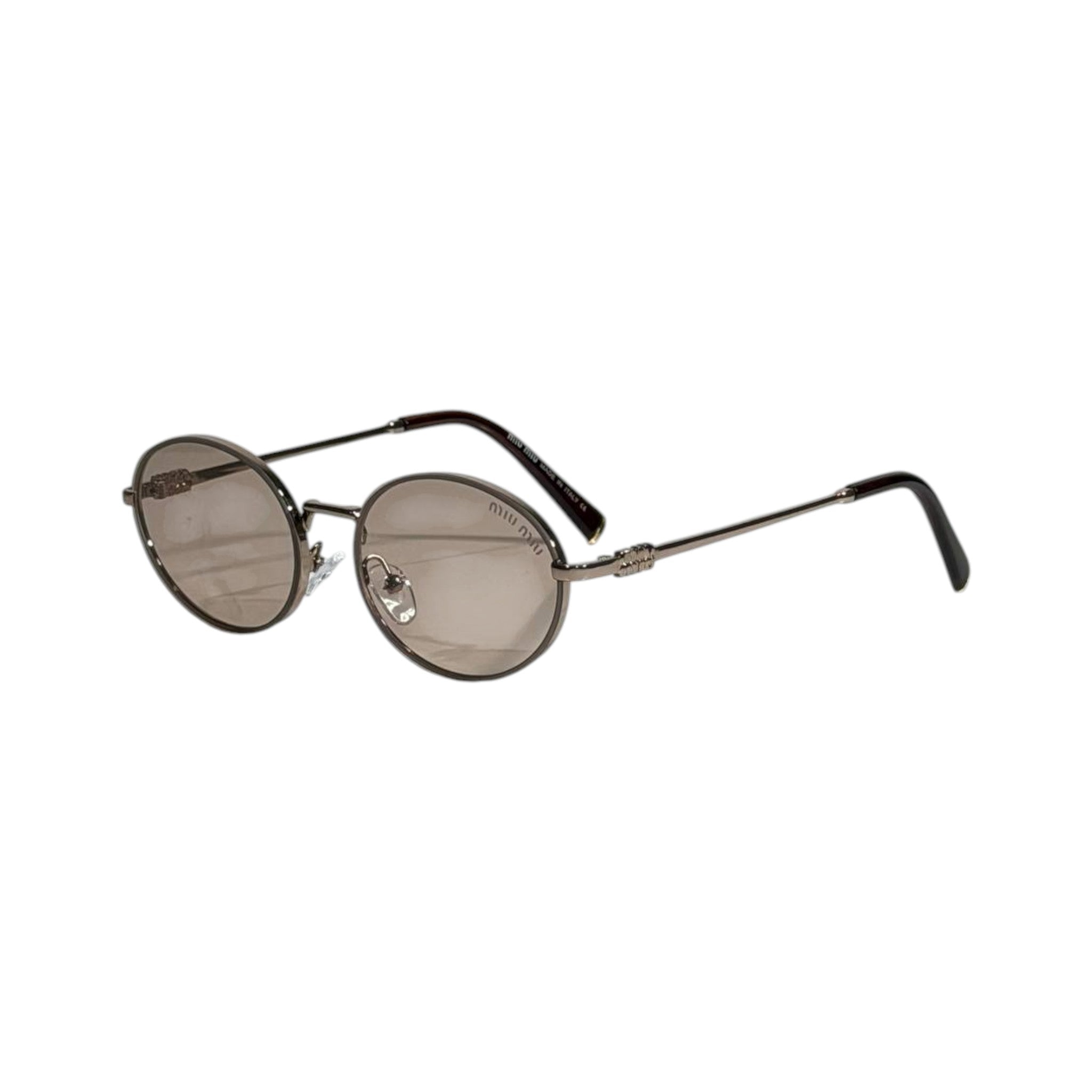 Miu Miu Gold Round Metal Sunglasses ✨🤎 Luxury Women Vintage Designer Shades - MASTERPIECE