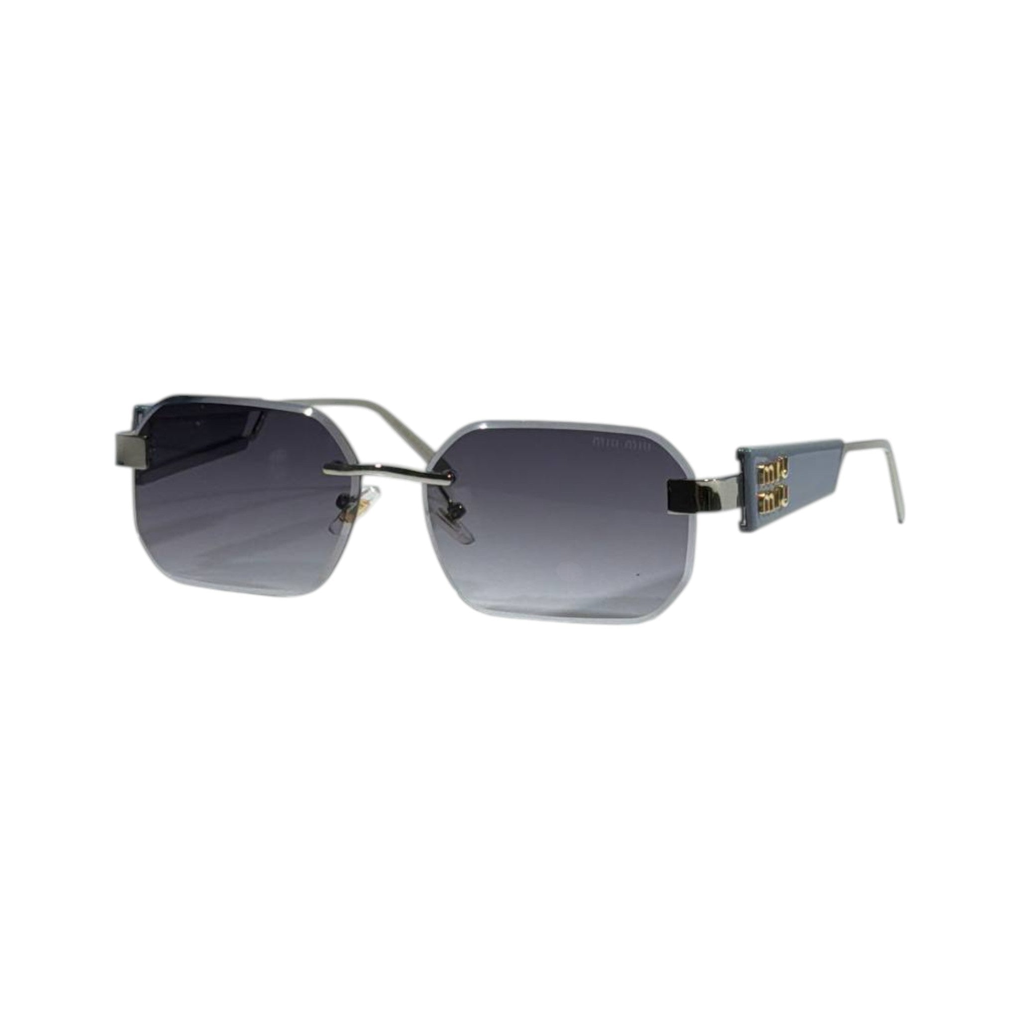 Miu Miu Luxe Rimless Silver Square Sunglasses ✨🩶 Modern Designer Statement Eyewear - MASTERPIECE