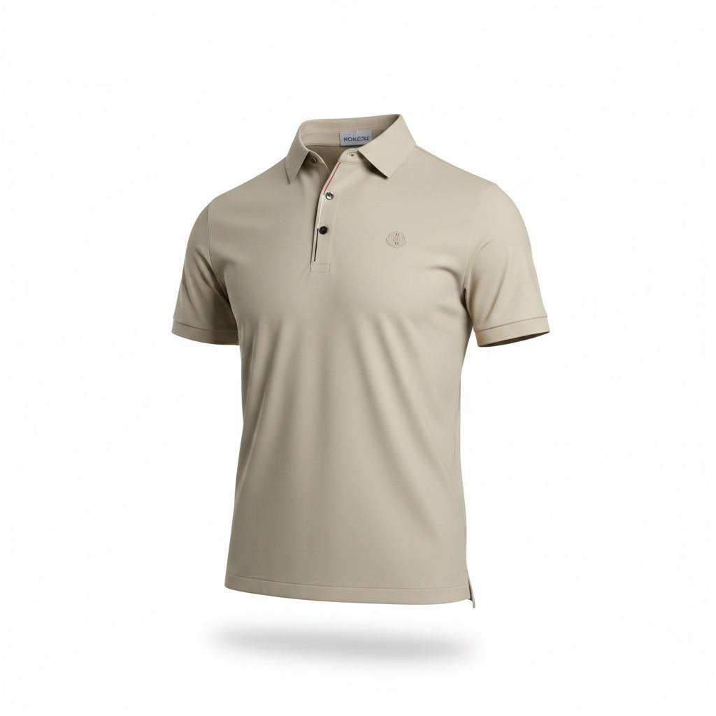 🤍 Moncler Beige Polo Shirt – Refined Minimal Luxury 👕✨ - MASTERPIECE