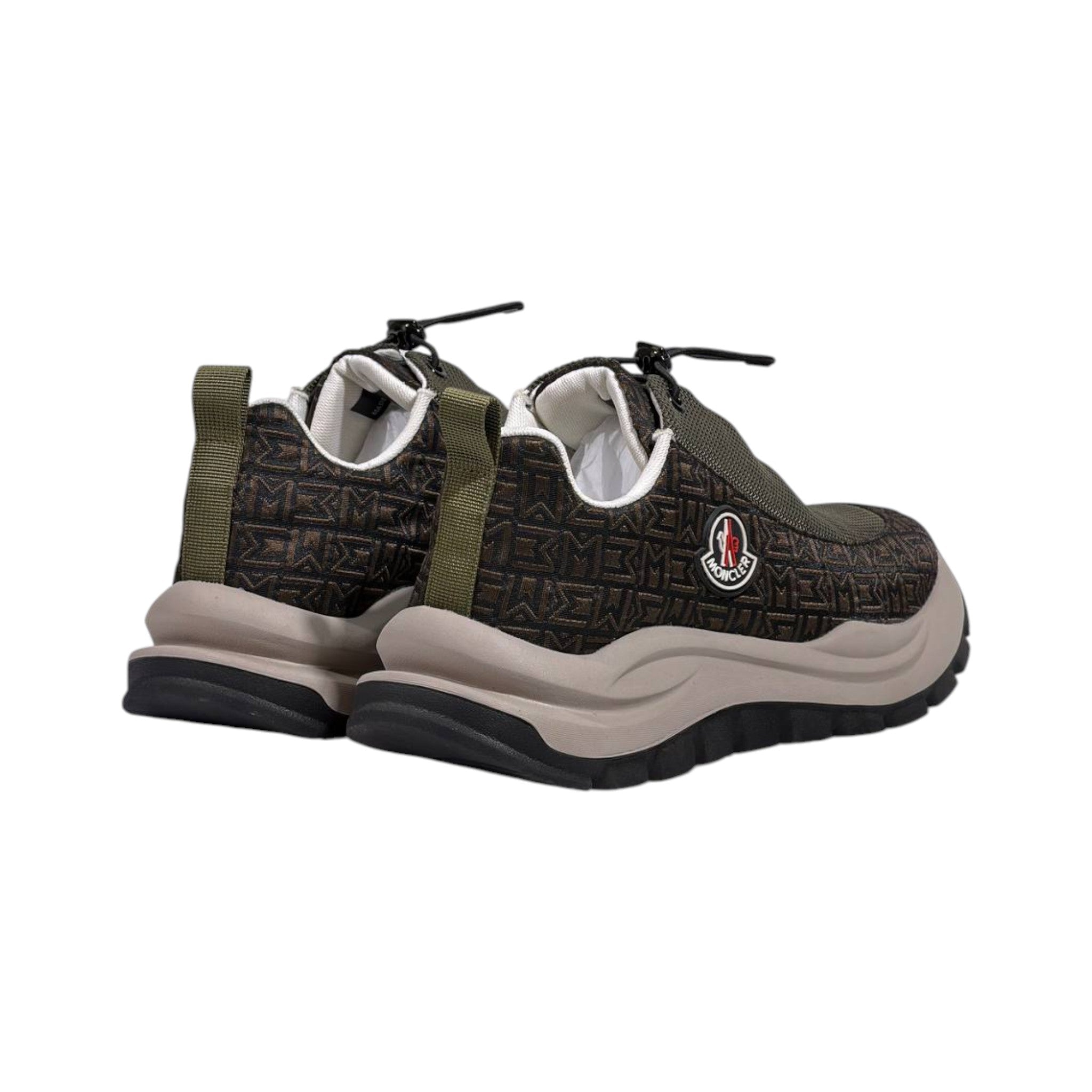 🤎 Moncler Monaco Brown Patterned Sneakers 👟✨ - MASTERPIECE