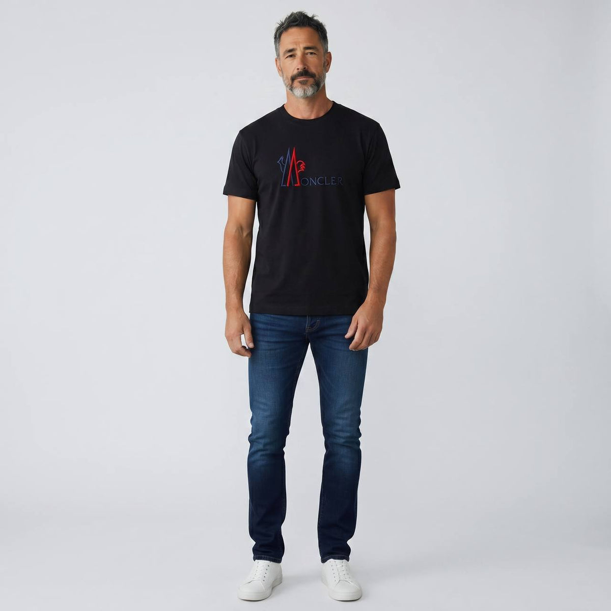 Moncler Timeless Black Logo T-Shirt 🖤🔥 | Premium Cotton Front & Back Statement Tee - MASTERPIECE