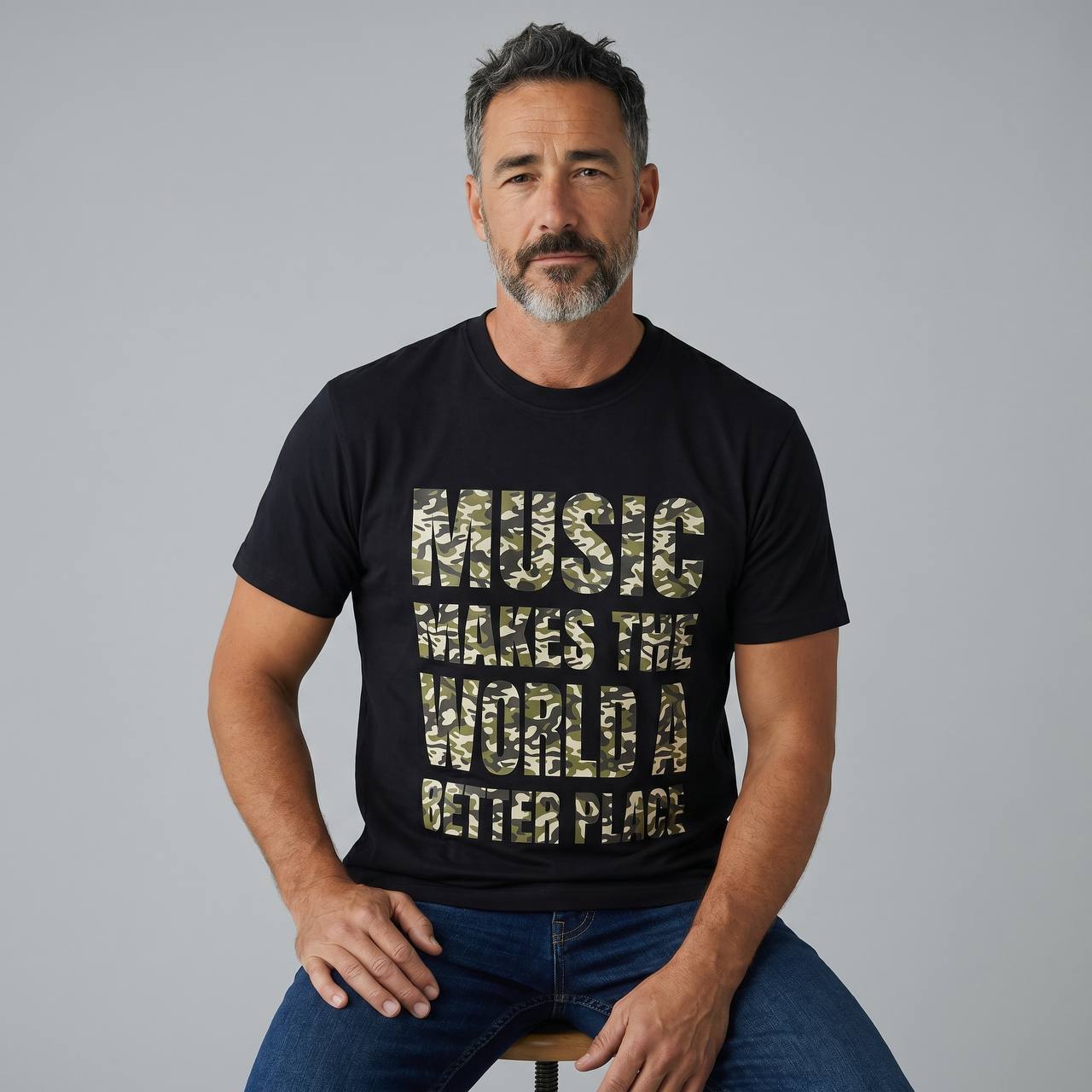 Music Makes The World A Better Place Graphic T-Shirt 🎵🌍 - MASTERPIECE