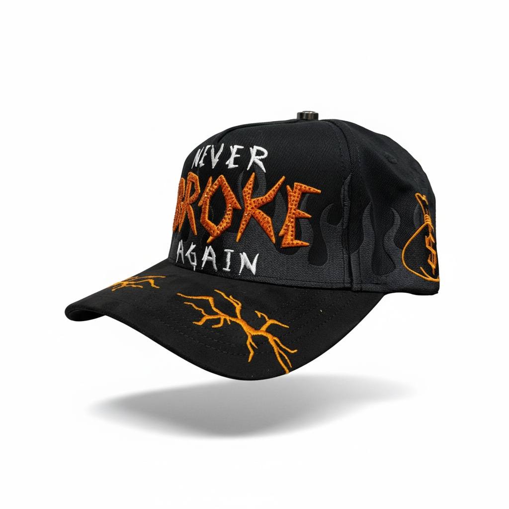 🧢 Never Broke Again Statement Cap – Bold Streetwear Edition 🔥 - MASTERPIECE