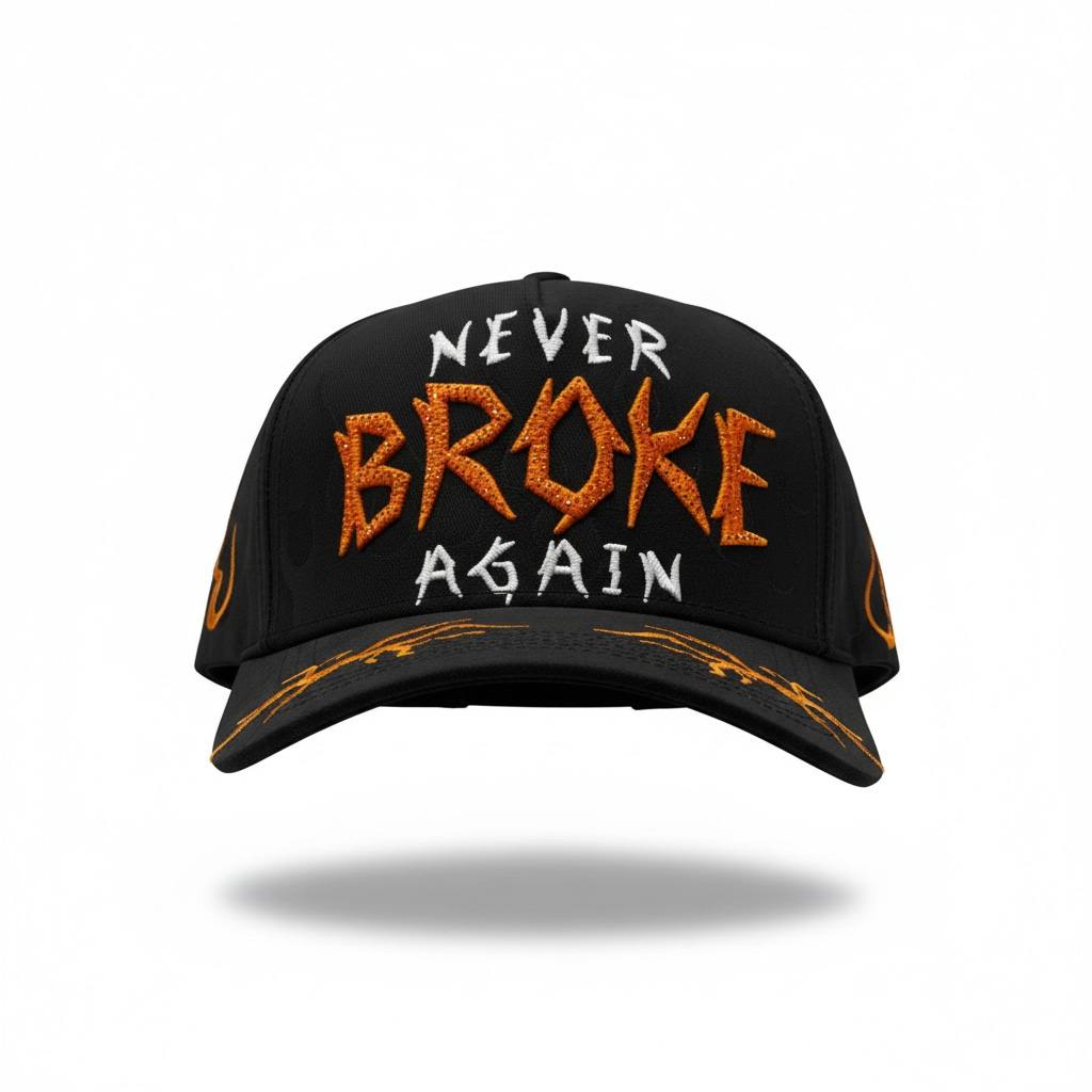 🧢 Never Broke Again Statement Cap – Bold Streetwear Edition 🔥 - MASTERPIECE