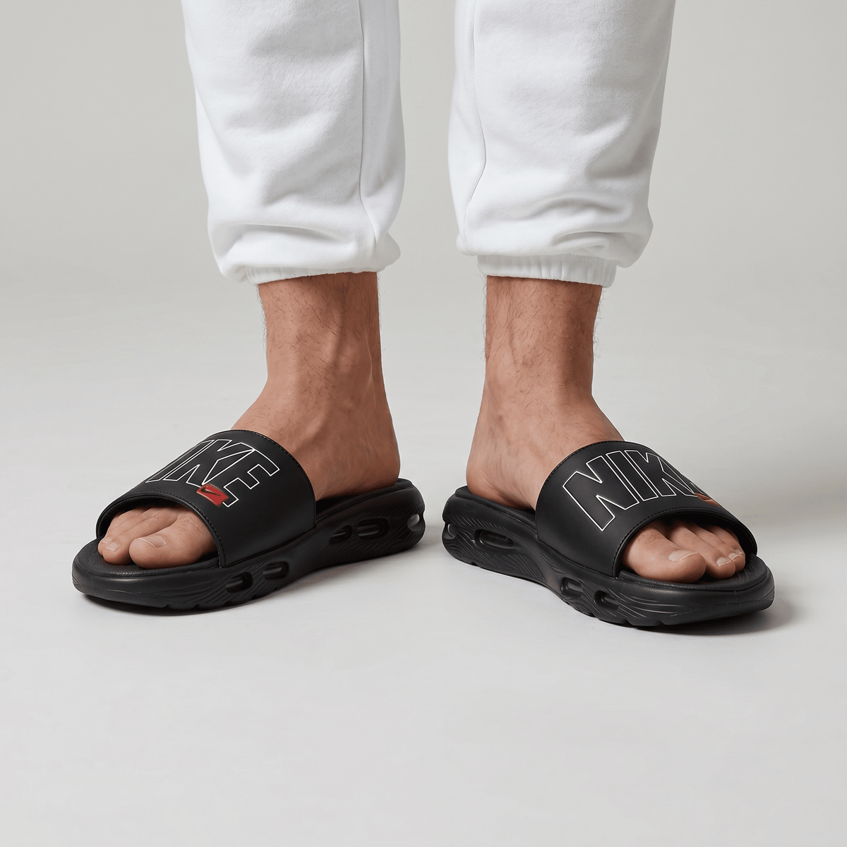 Nike Air Cushion Slides ⚫🔥 | Bold Comfort Performance Edition 👟💨 - MASTERPIECE