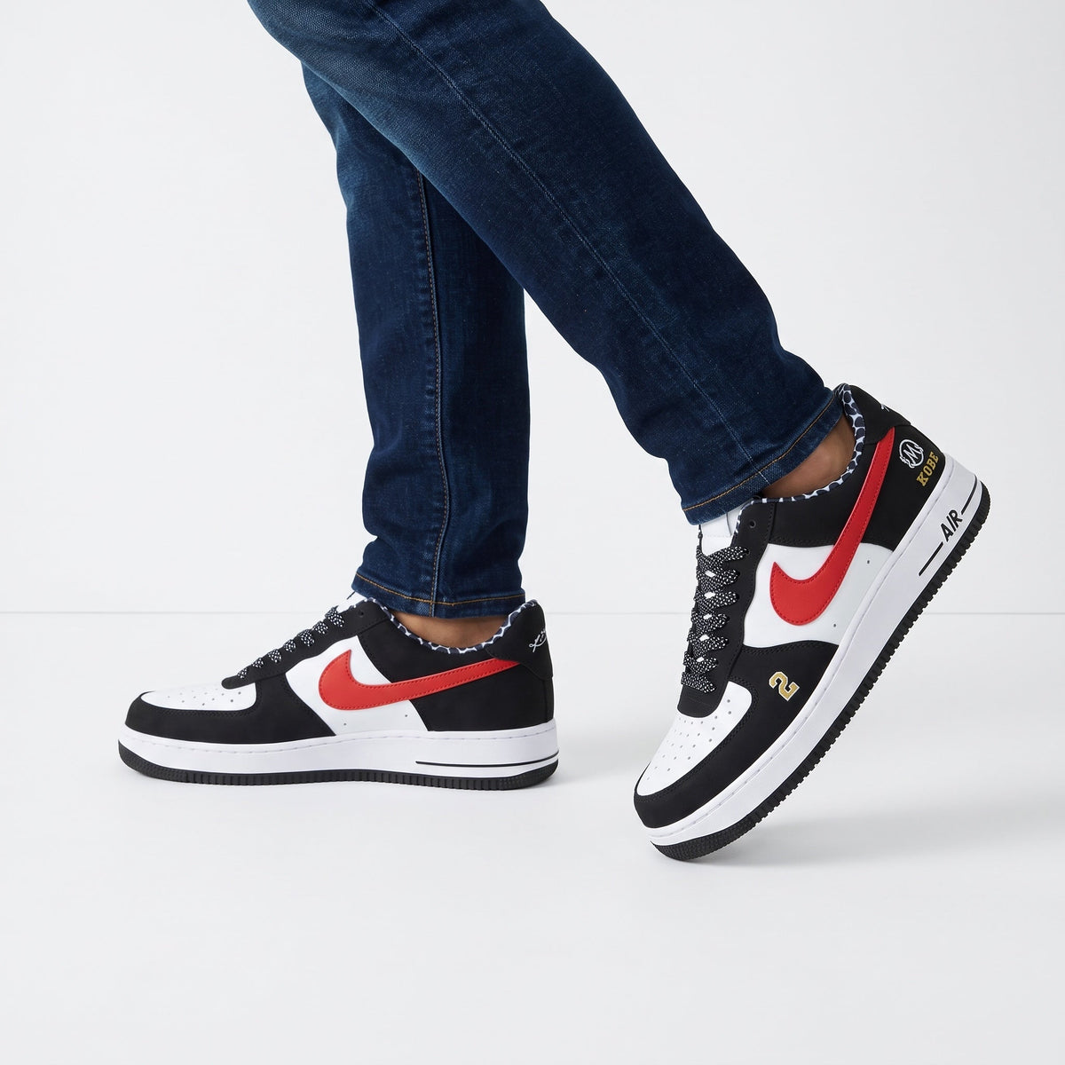 Nike Air Force 1 – Black White red🏀🔥 - MASTERPIECE
