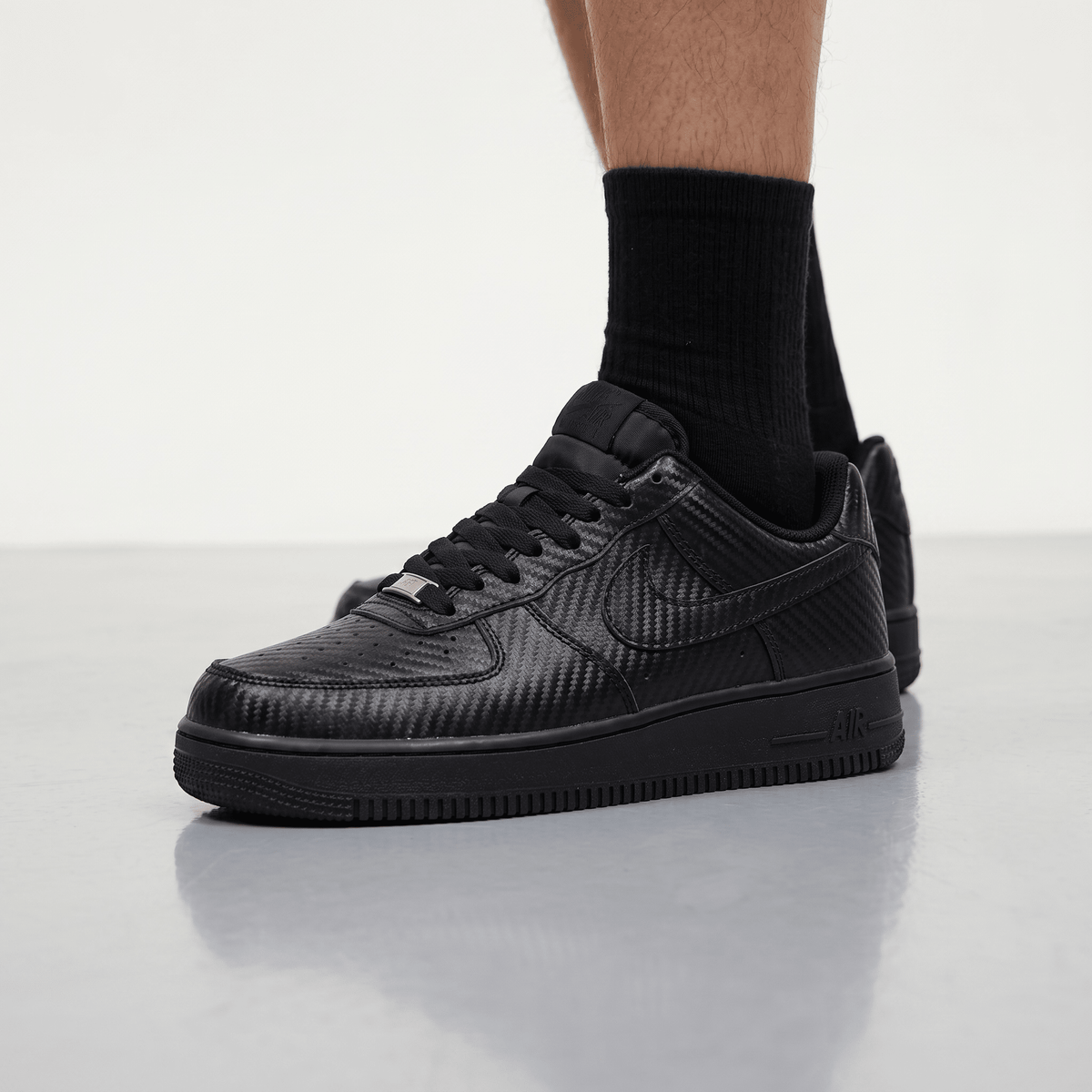 🖤🔥 Nike Air Force 1 Low Carbon Fiber Triple Black Sneakers – Luxury Streetwear Classic Shoes 👟⚡ - MASTERPIECE