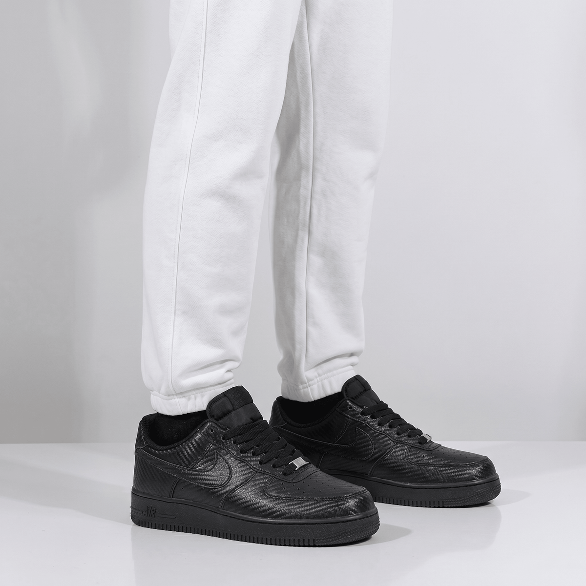 🖤🔥 Nike Air Force 1 Low Carbon Fiber Triple Black Sneakers – Luxury Streetwear Classic Shoes 👟⚡ - MASTERPIECE