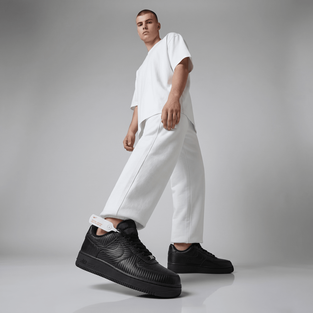 🖤🔥 Nike Air Force 1 Low Carbon Fiber Triple Black Sneakers – Luxury Streetwear Classic Shoes 👟⚡ - MASTERPIECE