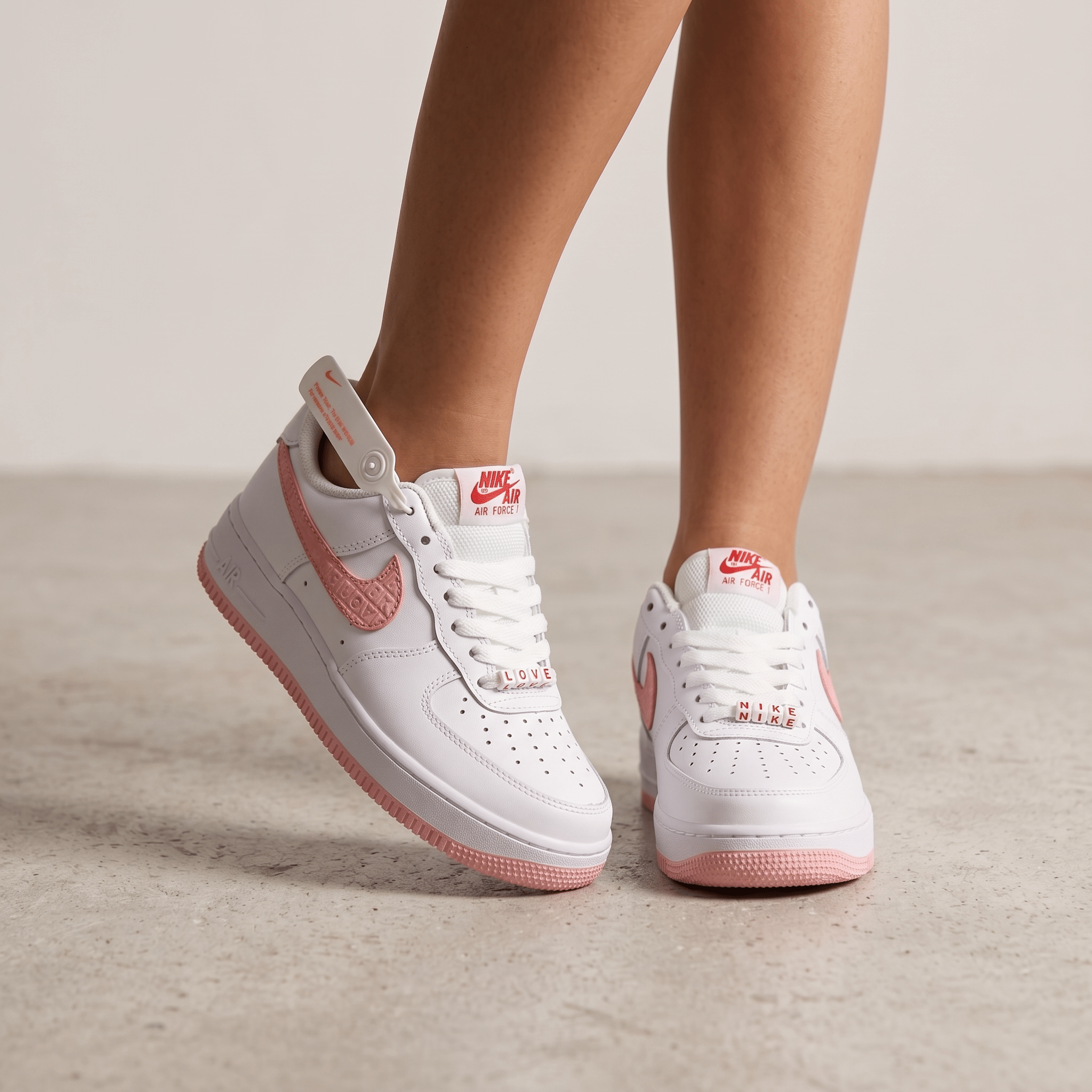 Nike Air Force 1 Pink Embroidery 🤍🌸👟 - MASTERPIECE