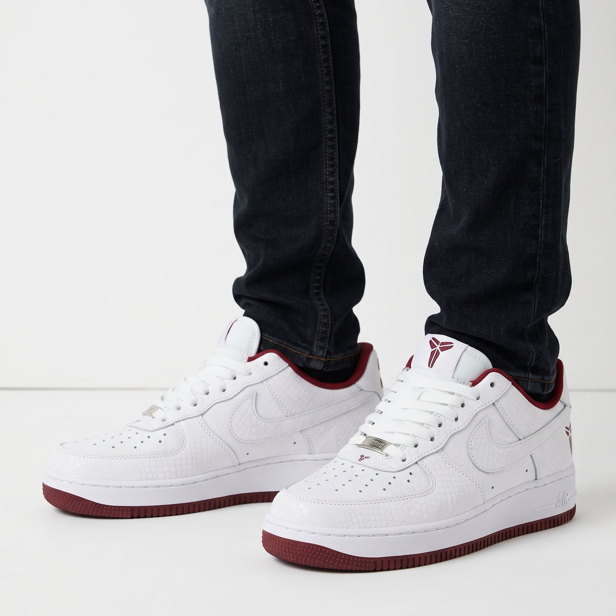Nike Air Force 1 — White & Burgundy - MASTERPIECE