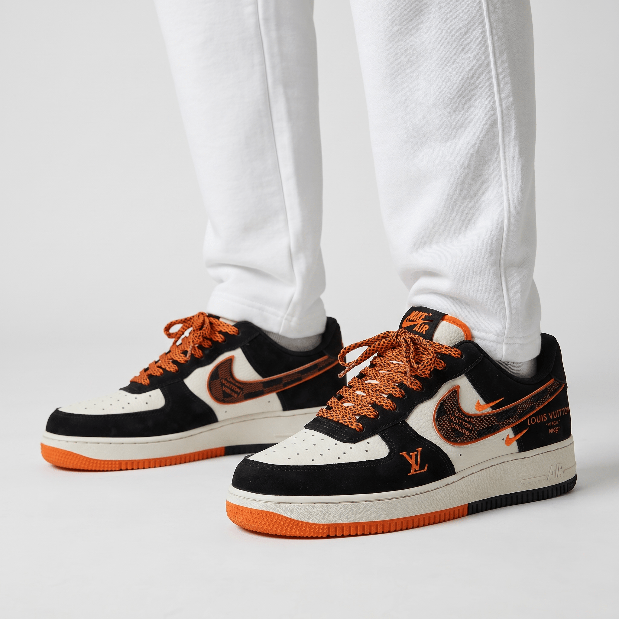 🧡🖤 Nike Air Force 1 x Louis Vuitton “Virgil” Edition 👟🔥 - MASTERPIECE