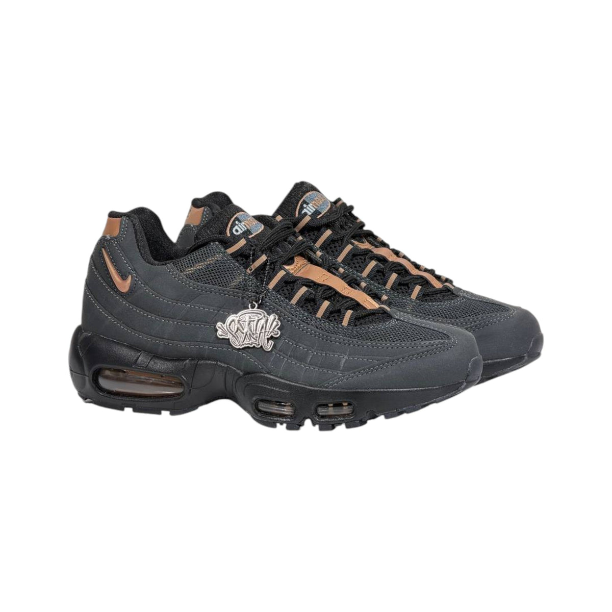 Nike Air Max 95 Black Rose Gold Luxury Streetwear Sneakers – Premium Cushioned Lifestyle Running Shoes - MASTERPIECE